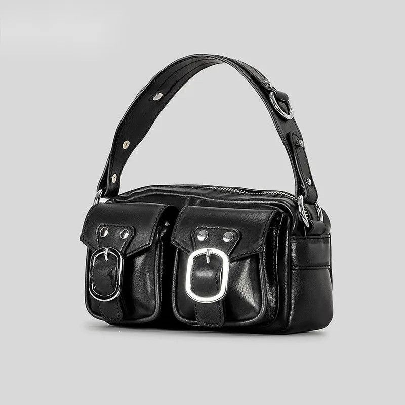 Designer × Vintage Mini Women Black Handbag Size ONE SIZE - 4 Thumbnail
