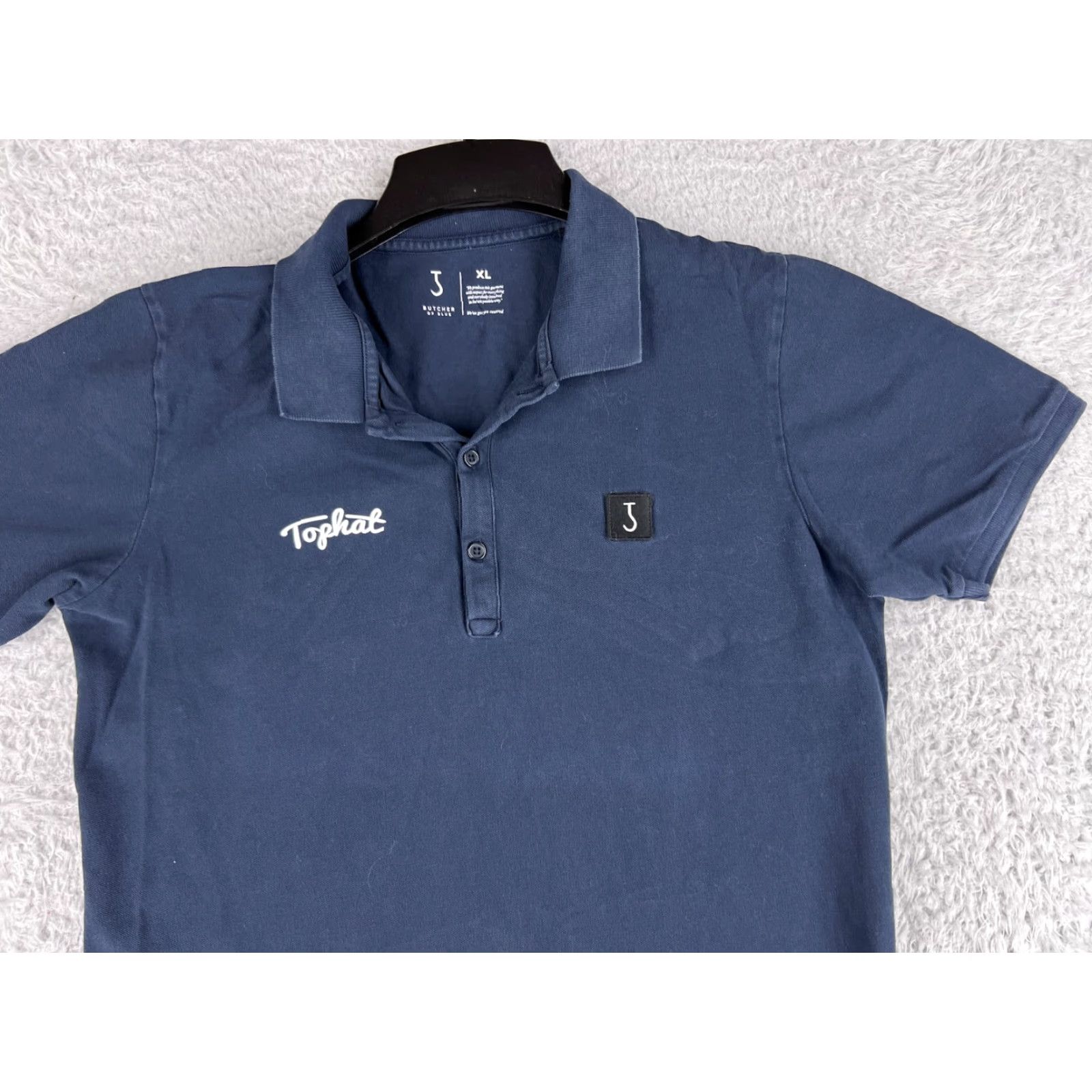 Vintage Butcher Of Blue Polo Shirt Mens Medium Blue Knit Casual Activewear 100% Cotton Size US M / EU 48-50 / 2 - 4 Thumbnail