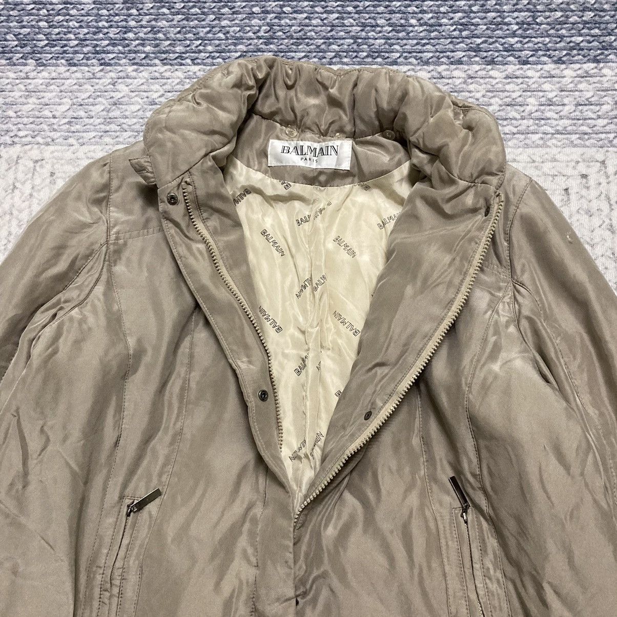 Balmain × Japanese Brand × Vintage Vintage Balmain Brown Down Jacket Size XL / US 12-14 / IT 48-50 - 2 Thumbnail