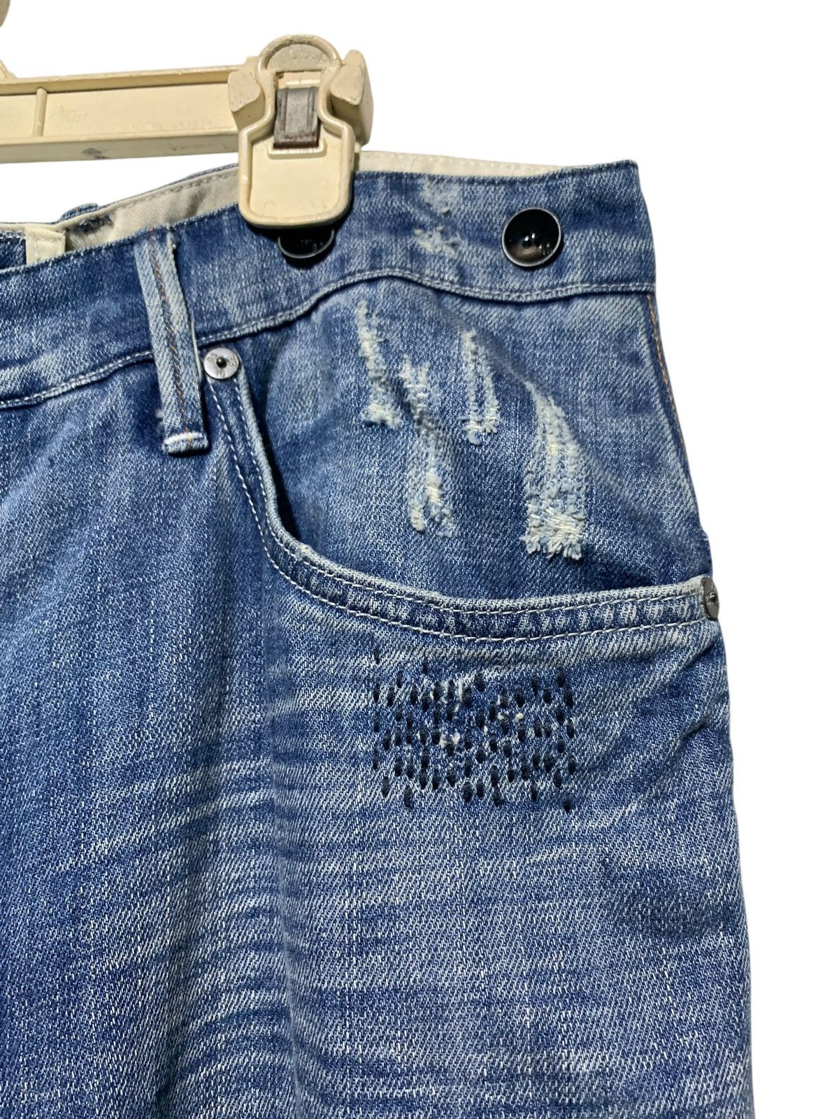 G-Star G Star Raw Denim J cut suspender patch sashiko stitch jeans Size US 33 - 4 Thumbnail