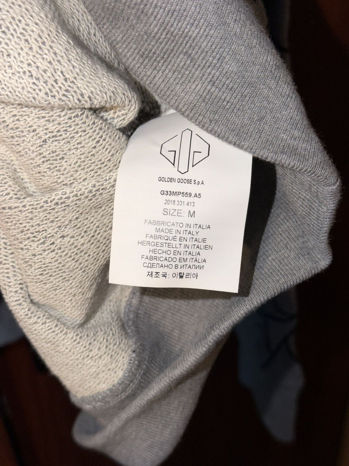 Golden Goose Golden Goose Grey Star Hooodie Size US M / EU 48-50 / 2 - 6 Thumbnail