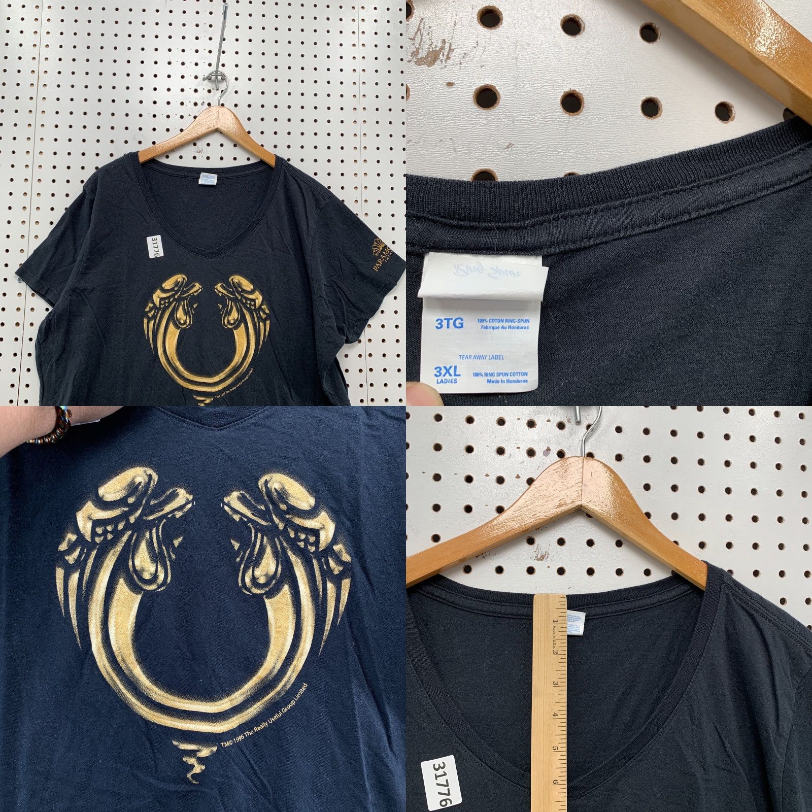 Vintage VINTAGE Paramount Theater Shirt Womens 2XL Black V Neck Short Sleeve 24x27 Shirt Womens Size XXL / US 16-18 / IT 52-54 - 8 Thumbnail