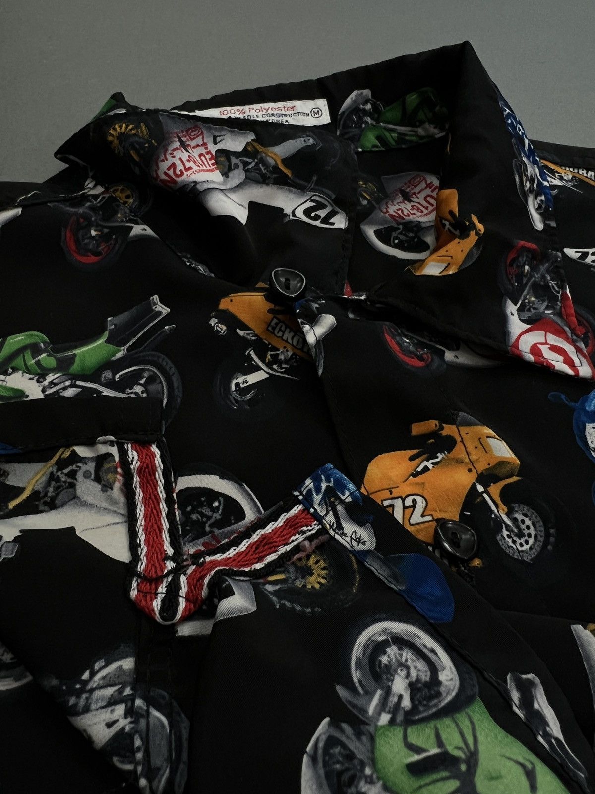 Ecko Unltd. MARC ECKO Moto Racing Button Up Short Sleeve Club Shirt Size US M / EU 48-50 / 2 - 13 Thumbnail