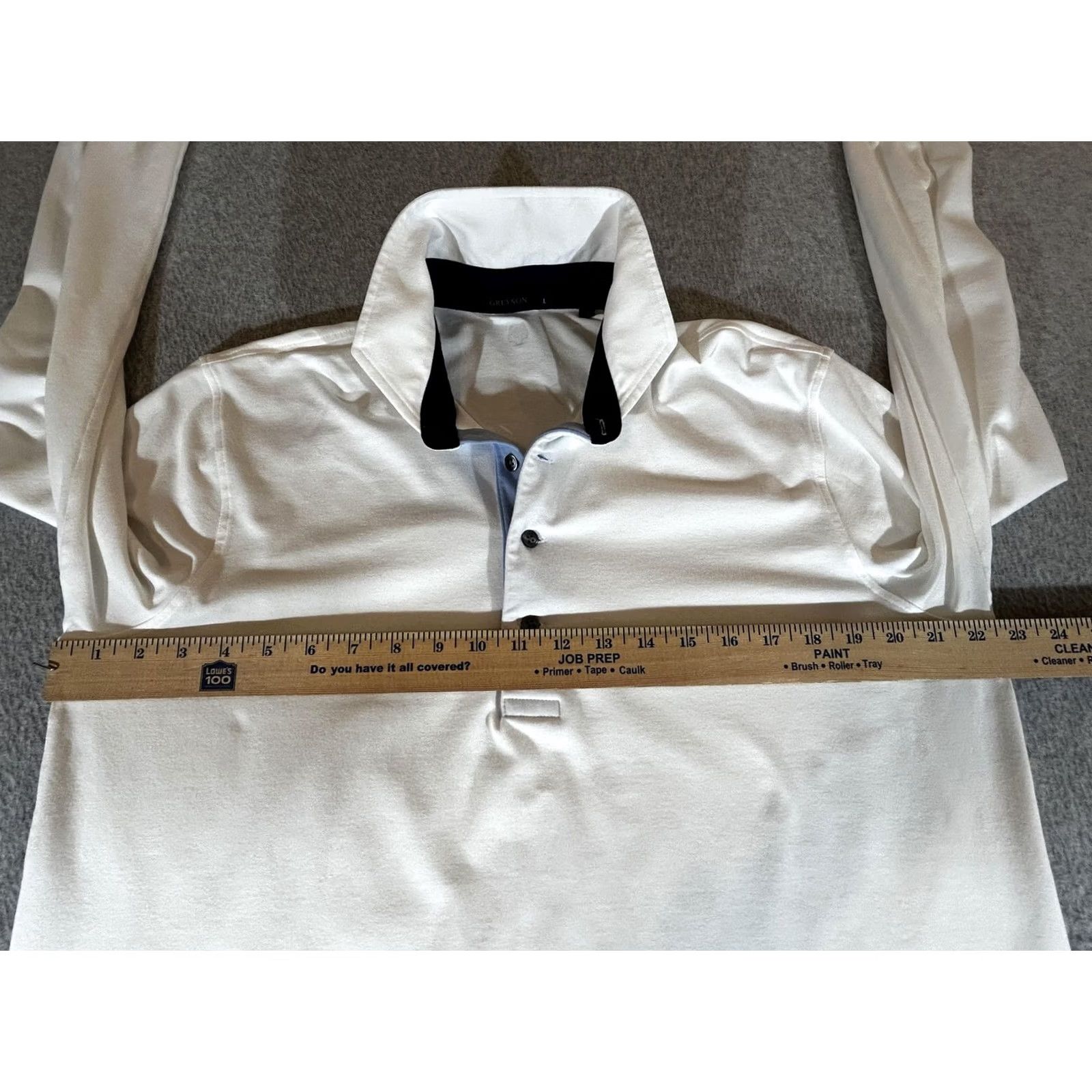 Vintage Greyson Polo Shirt Mens L White Long Sleeve Golf Performance Lightweight Regular Fit Size US L / EU 52-54 / 3 - 3 Thumbnail