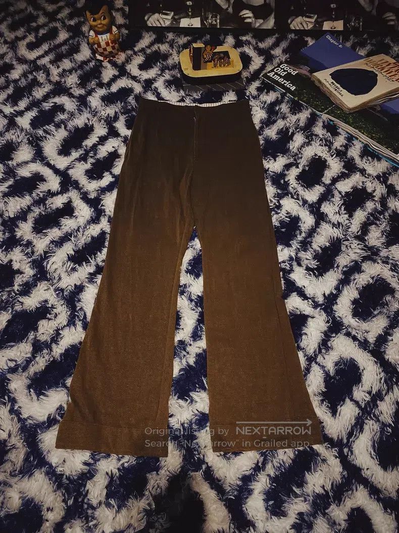 Yohji Yamamoto Yohji Yamamoto size m Brown cotton and linen blended slacks Size US 28 / EU 44 - 1 Thumbnail