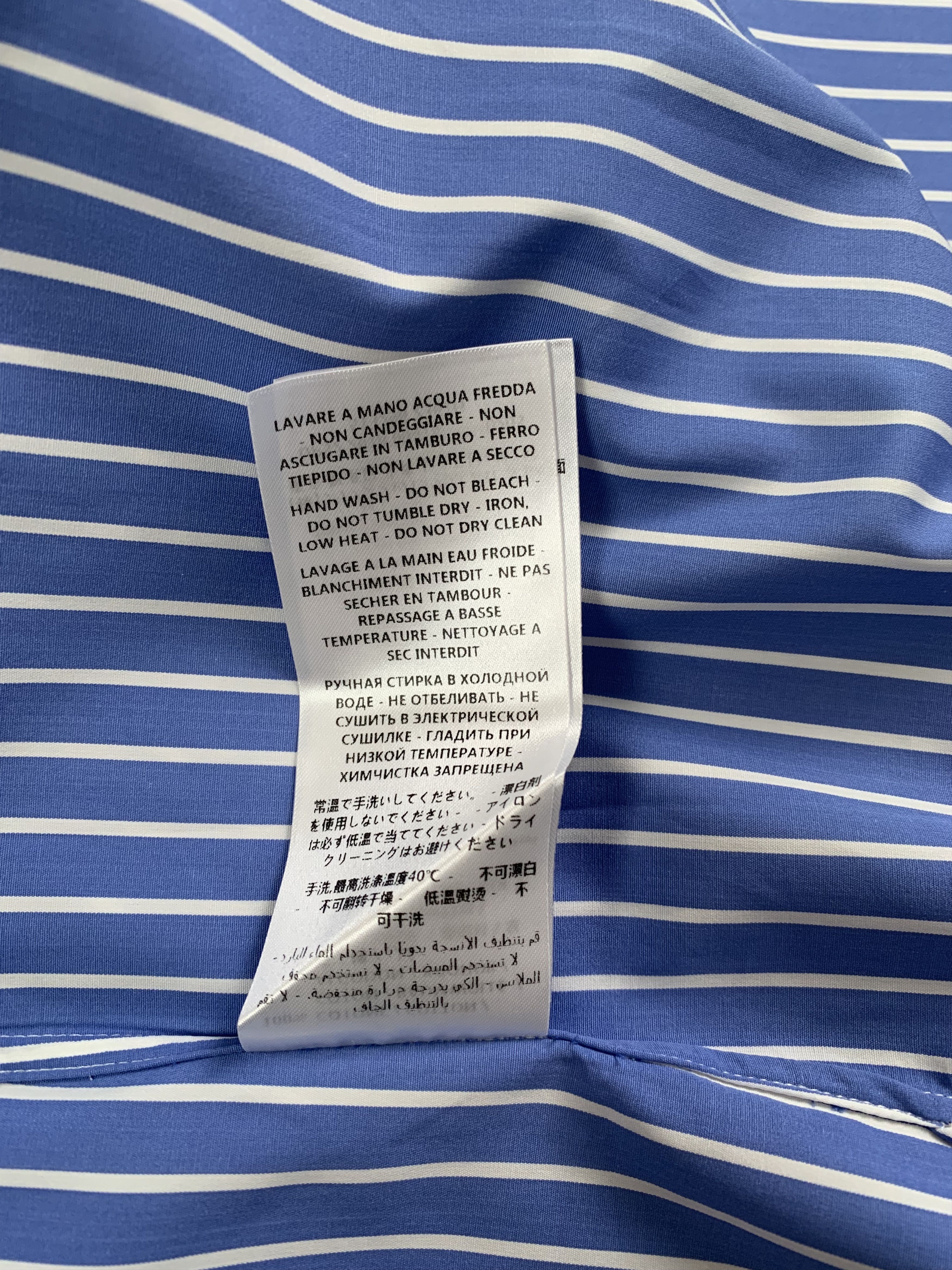 Gucci Gucci Men's Classic Blue Stripped Shirt Size US L / EU 52-54 / 3 - 13 Thumbnail
