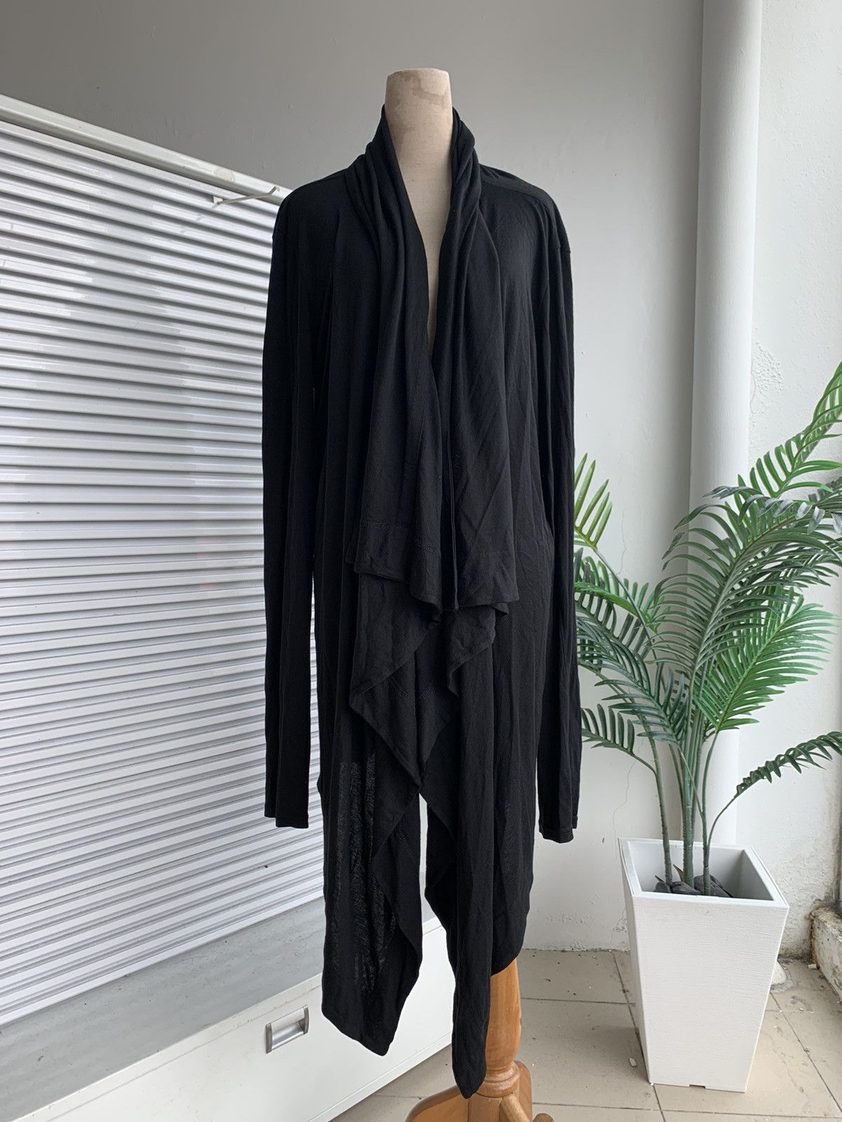 image of Julius A/w 07 “Untitled” Oversized Hooded Cardigan in Black, Men's (Size Medium)