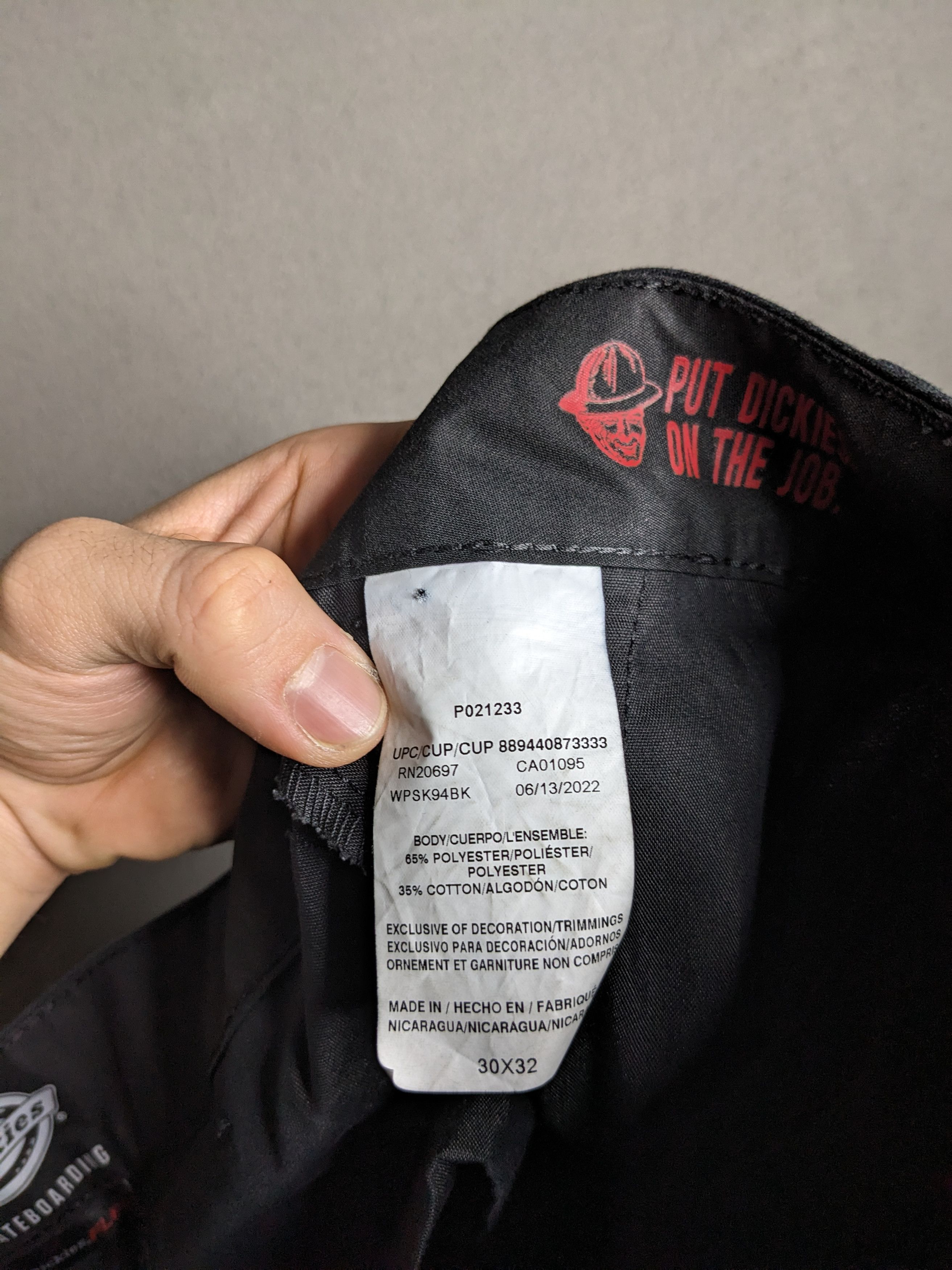 Dickies Dickies Skateboarding Chino Pants 30x32 Black Twill Workwear Size US 30 / EU 46 - 8 Thumbnail