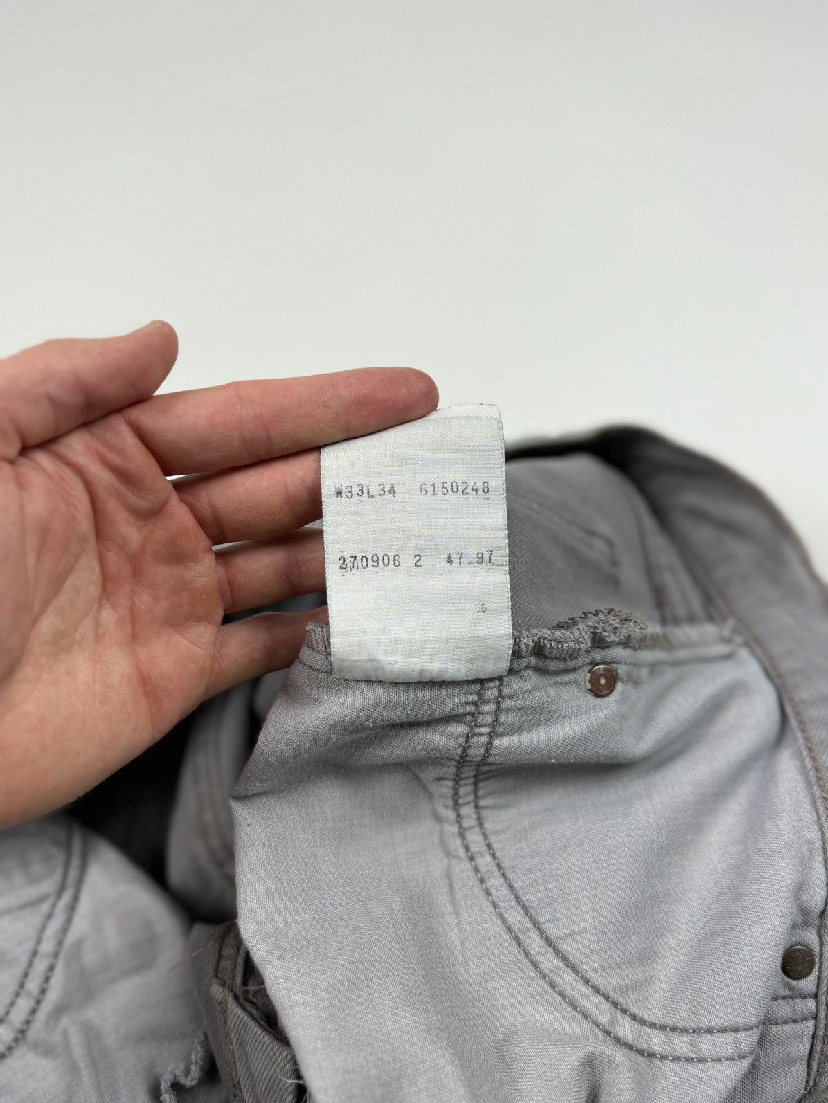 Levi's 1990’s Vintage Levi’s 615 Sun Faded Orange Tab Gray Jeans Size US 33 - 14 Thumbnail