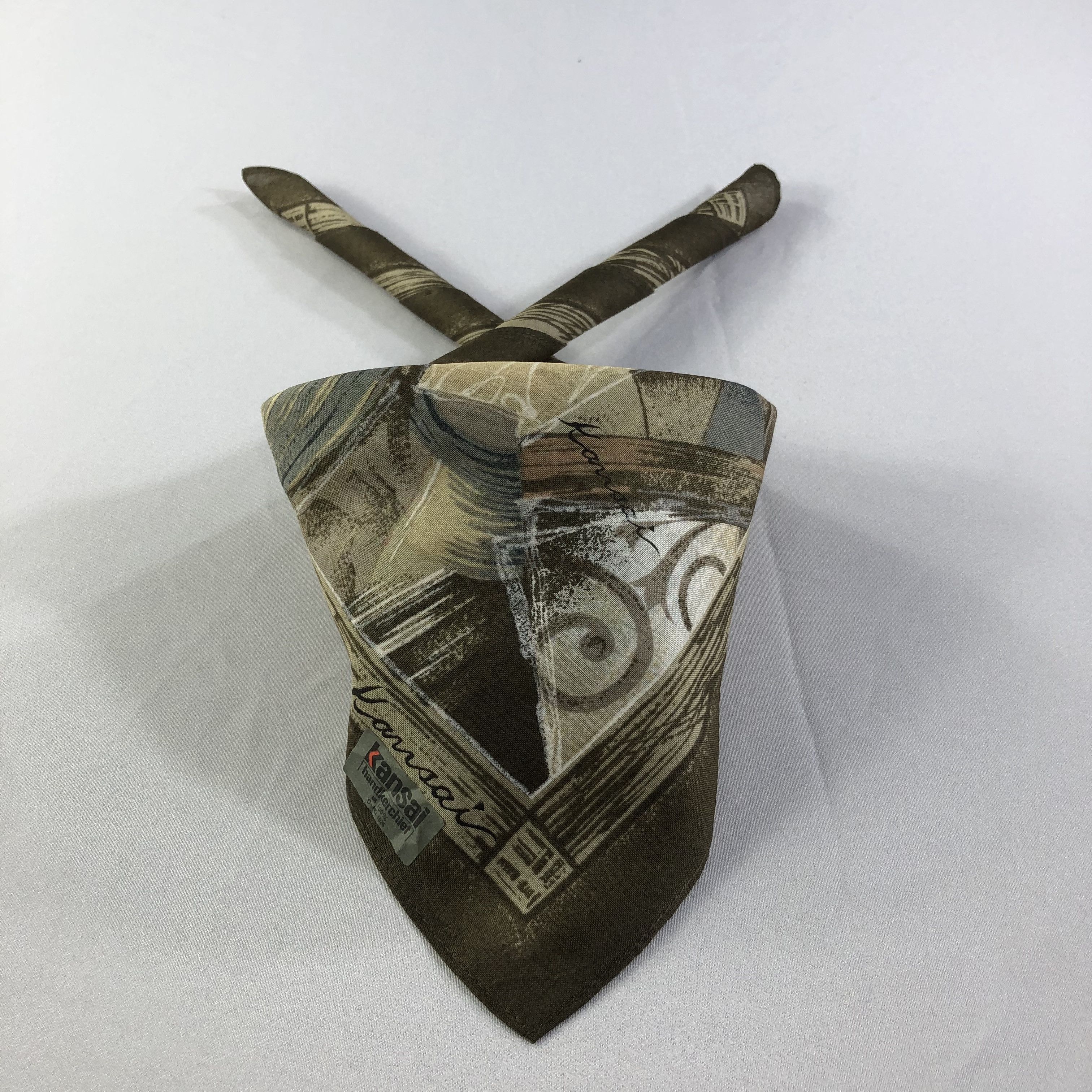 Kansai Yamamoto × Vintage Kansai Art Handkerchief Neckerchief Bandana H1528 Size ONE SIZE - 1 Thumbnail