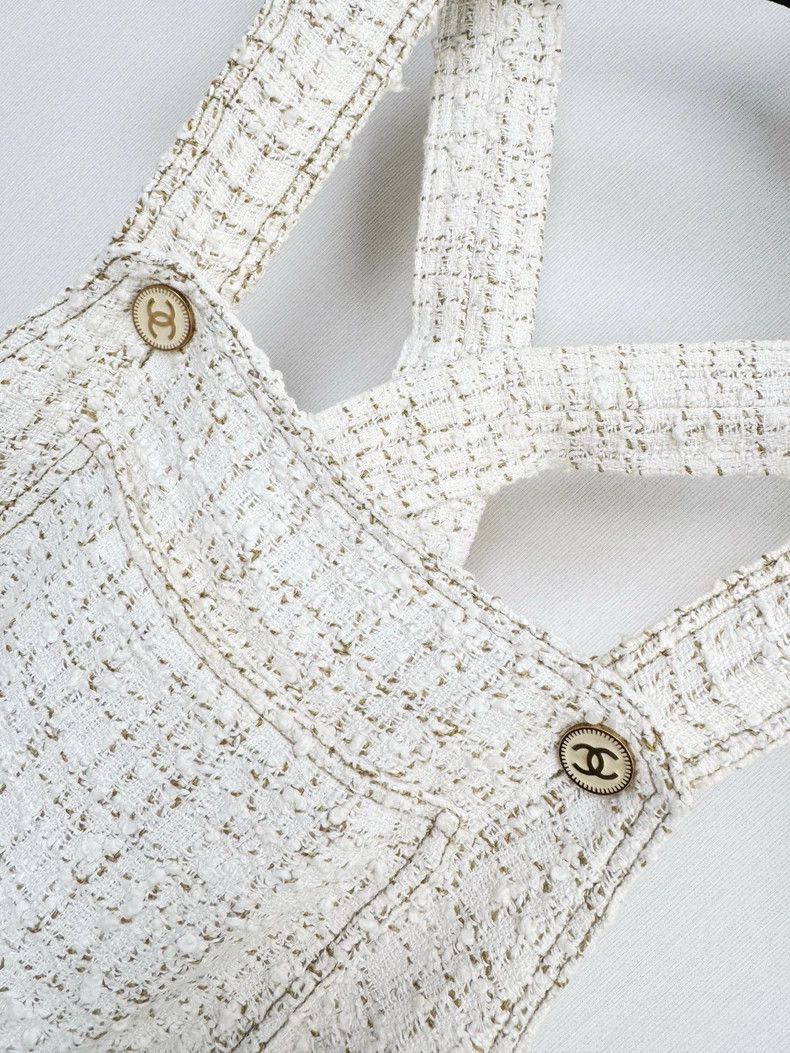 Chanel Chanel Woven Overalls for Women, Size 34 -2505 Size 33" - 2 Thumbnail