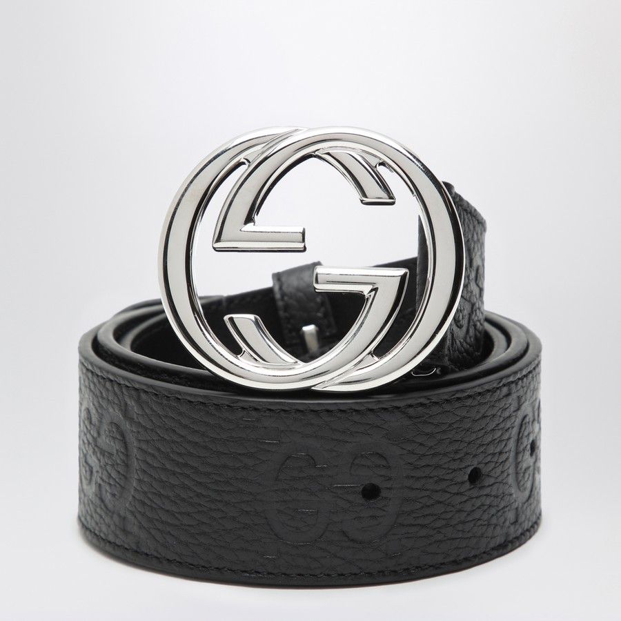 Gucci o1d2blof0525 Size: 90 / GG Leather Belt in Black Size 36 - 1 Thumbnail