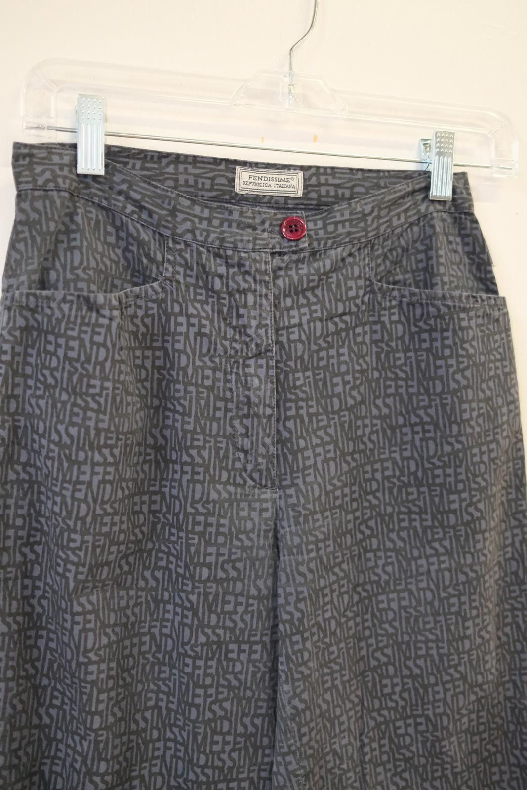Designer 90's Fendissime Monogram Straight-Leg-Pant Size 28" / US 6 / IT 42 - 3 Thumbnail