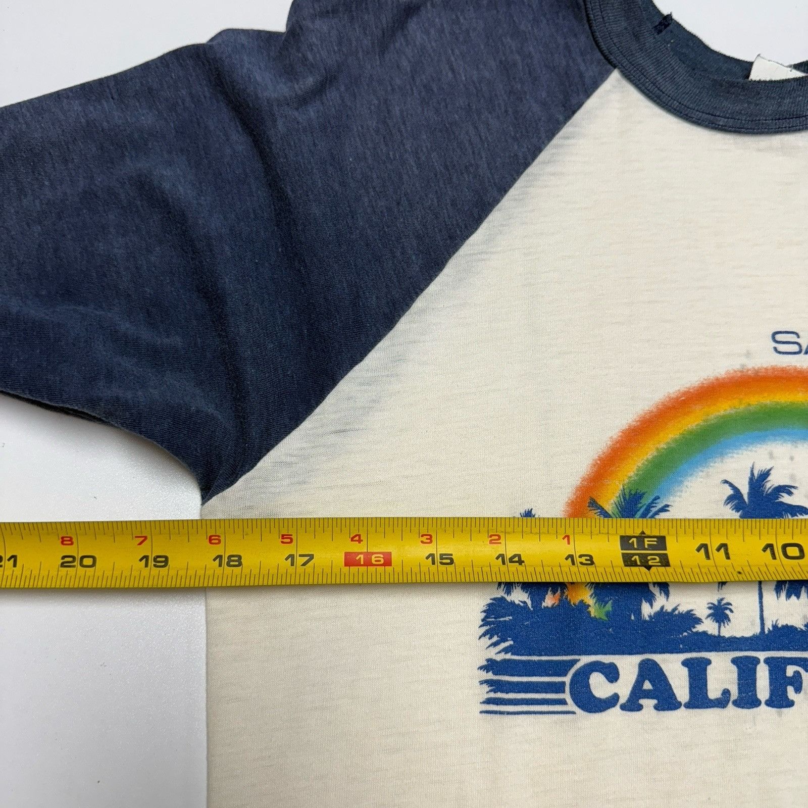 Vintage Vintage 80s California 3/4 Sleeve T Shirt Mens Large San Jos Size US L / EU 52-54 / 3 - 16 Thumbnail