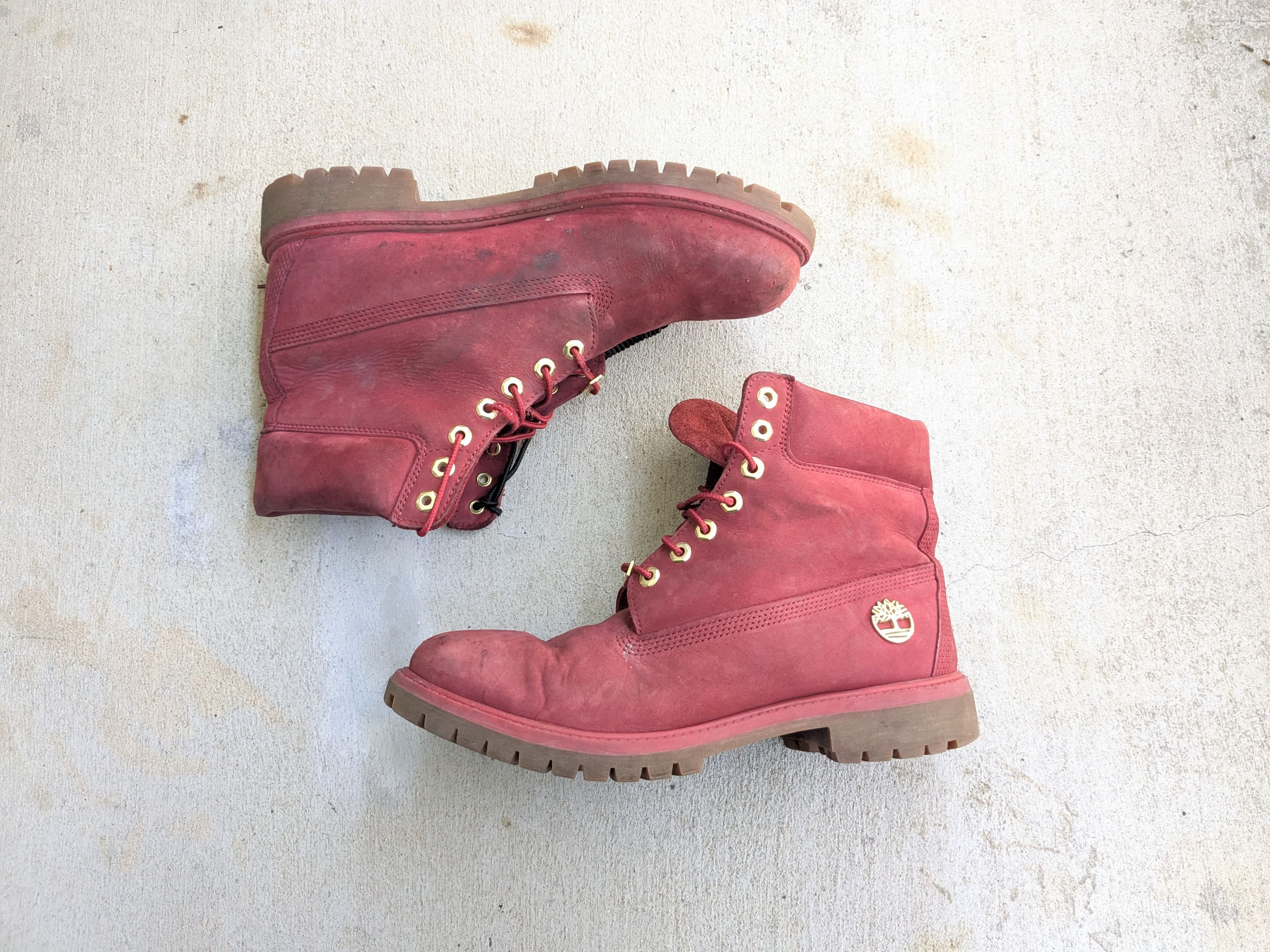 Timberland Timberland Boots Red Leather 11 M Suede Size US 11 / EU 44 - 1 Thumbnail