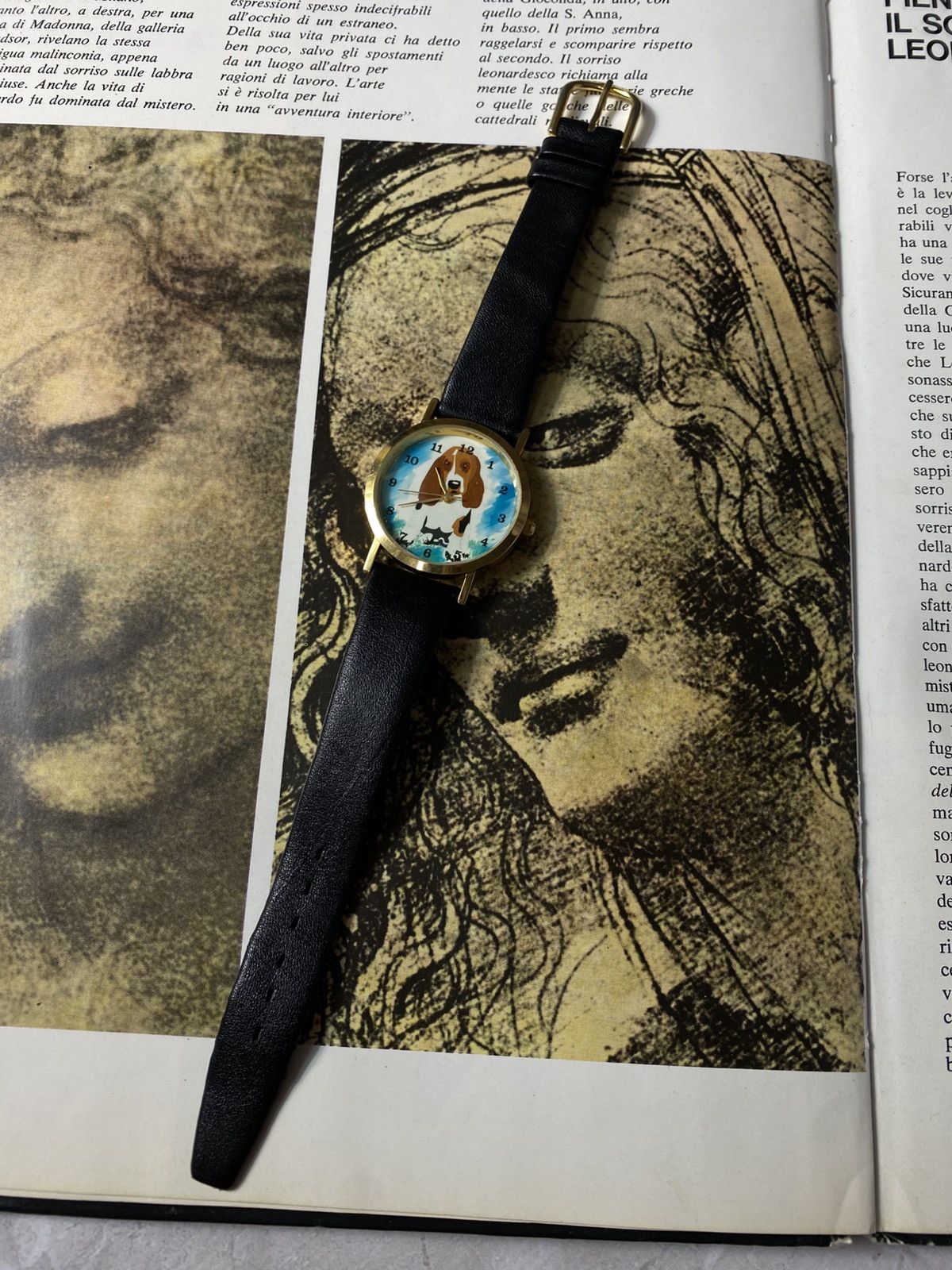 Japanese Brand Vintage Dog Face Watch. Beagle/Spaniel Print. Unisex Size ONE SIZE - 4 Thumbnail