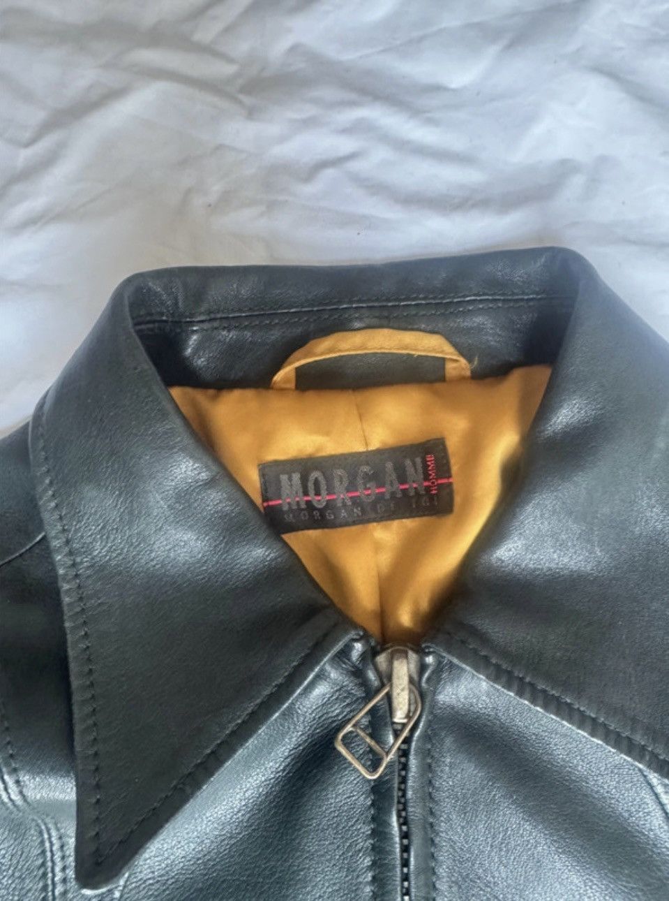 Morgan De Toi Morgan de toi biker/racer leather jacket size S bottle green Size S / US 4 / IT 40 - 10 Thumbnail