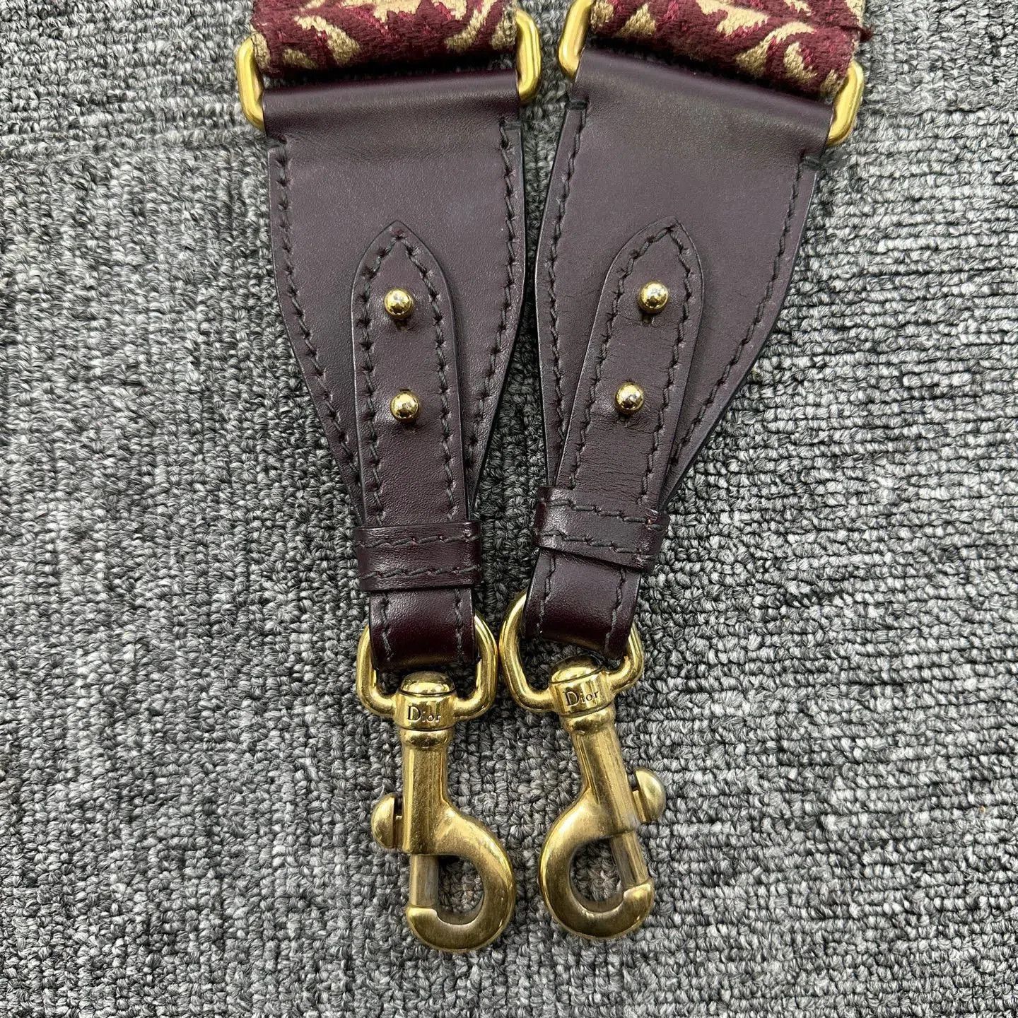 Dior Dior Khaki Heavy Rivet Wide Shoulder Strap. Size ONE SIZE - 6 Thumbnail