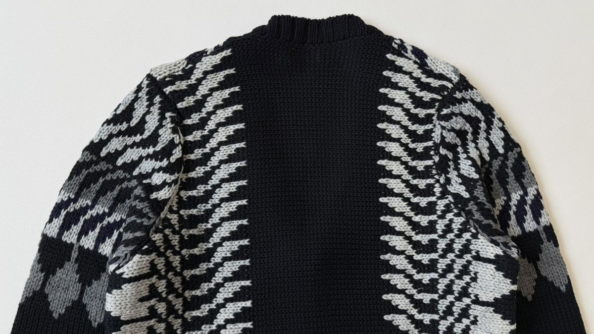Dries Van Noten ‘Abstract Patterned’ Black Wool Cardigan Size US M / EU 48-50 / 2 - 14 Thumbnail