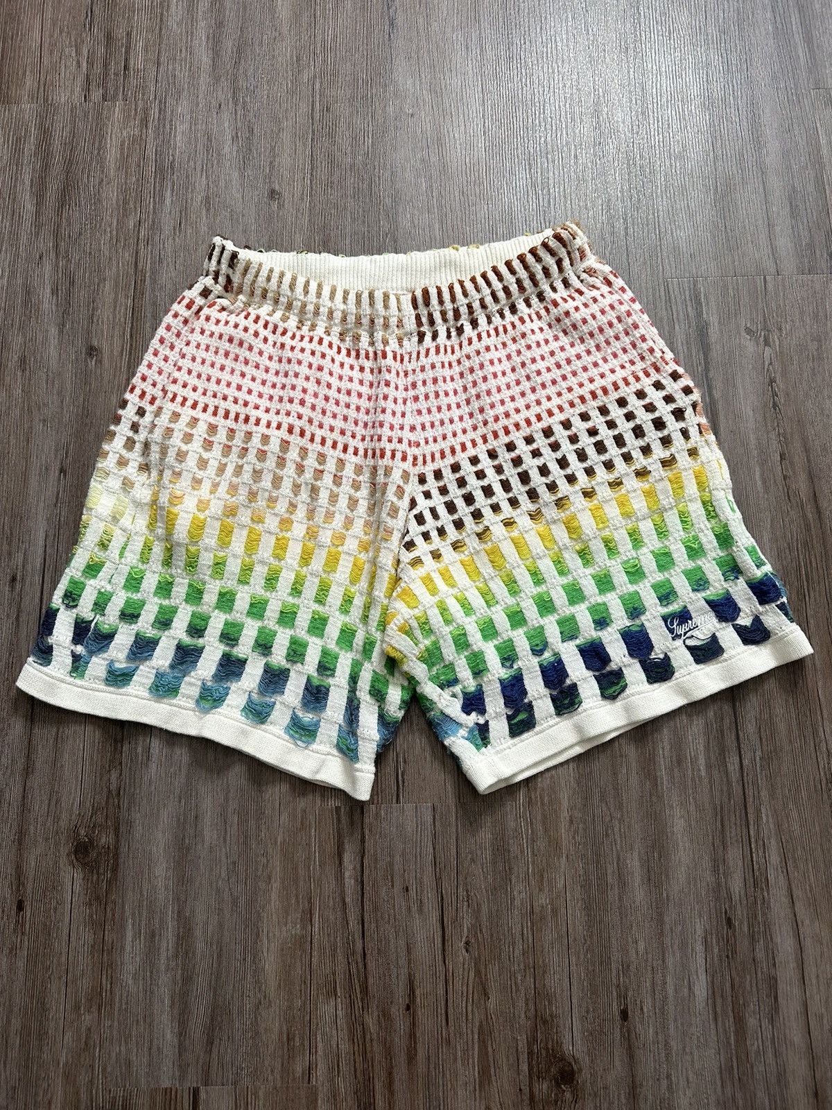 Supreme 💎Supreme💎 SS23 Gradient Grid Knit Shorts Size Large