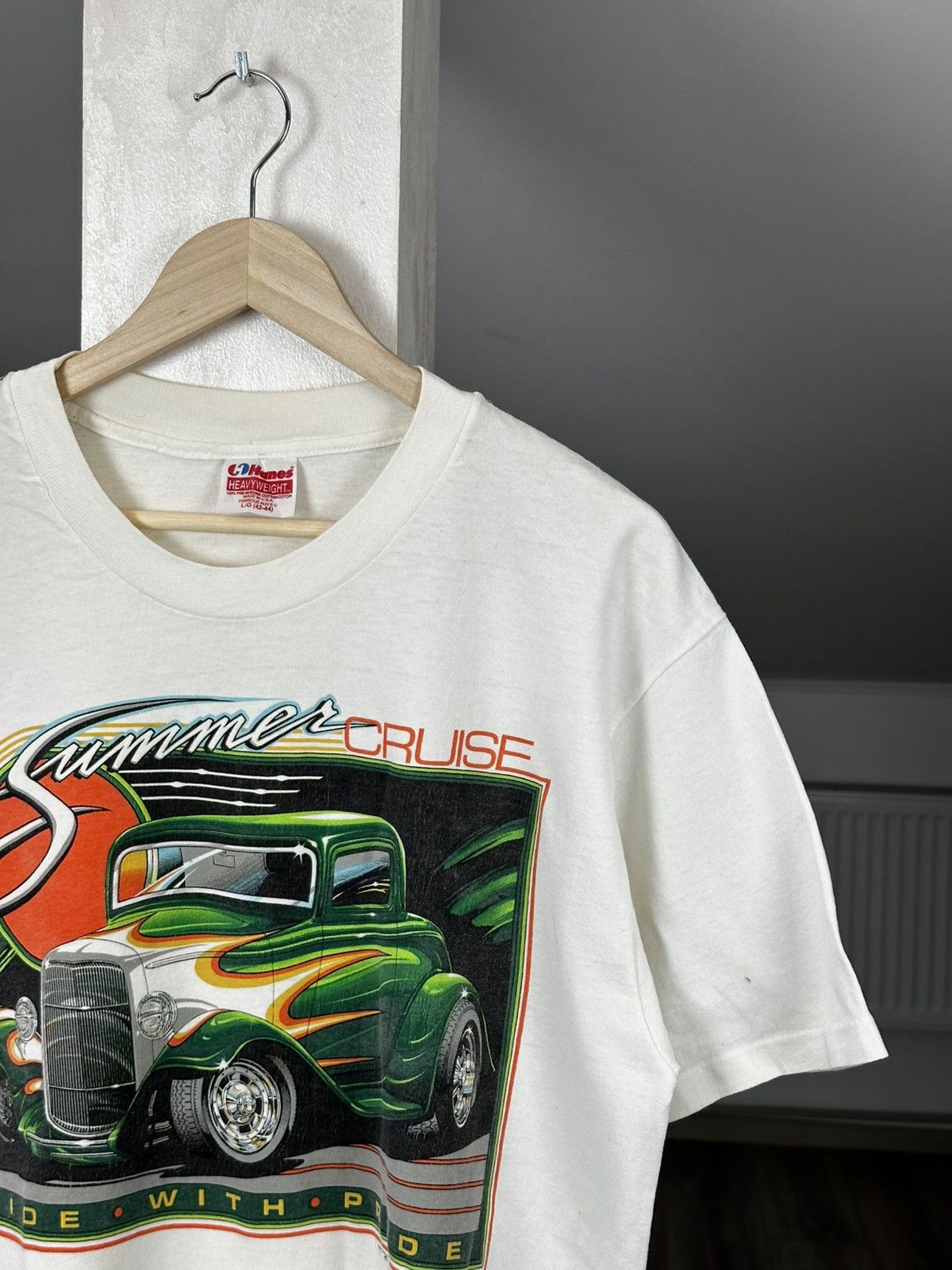 Vintage Crazy Vintage 89s Hot Rod Graphic Tee Single Stitch Size US L / EU 52-54 / 3 - 3 Thumbnail