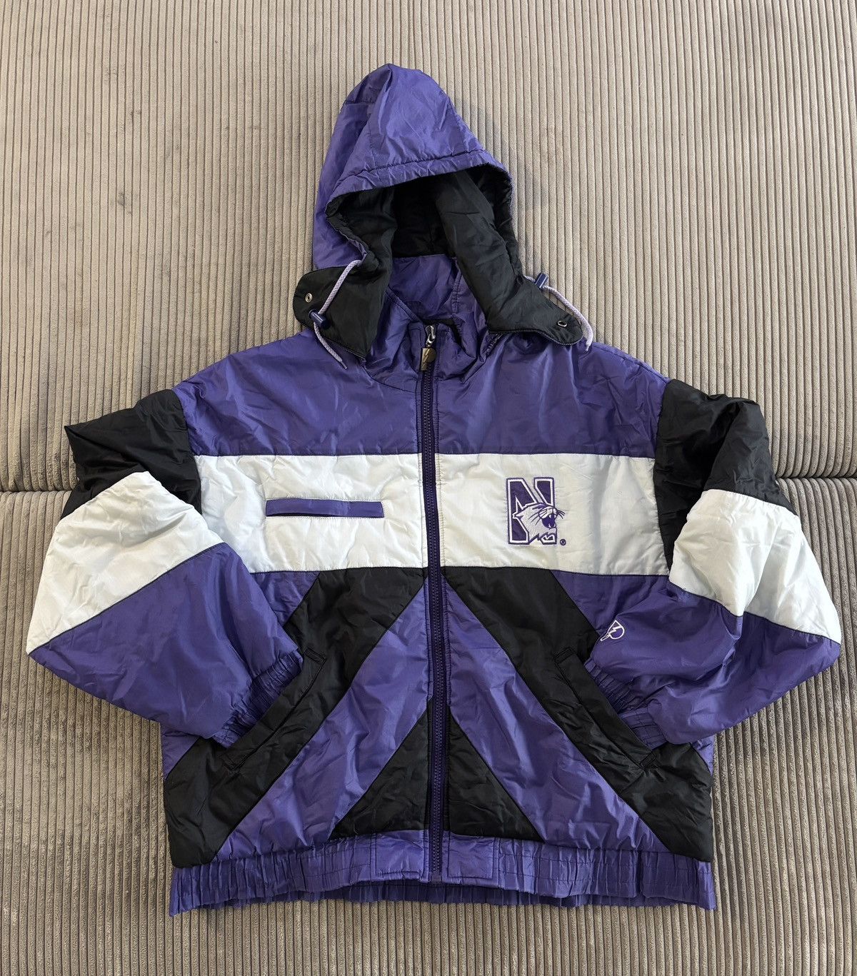 Pro Player Puffer Jacket Vintage Pro Player NCAA Northwestern Wildcats Size US XXL / EU 58 / 5 - 1 Thumbnail