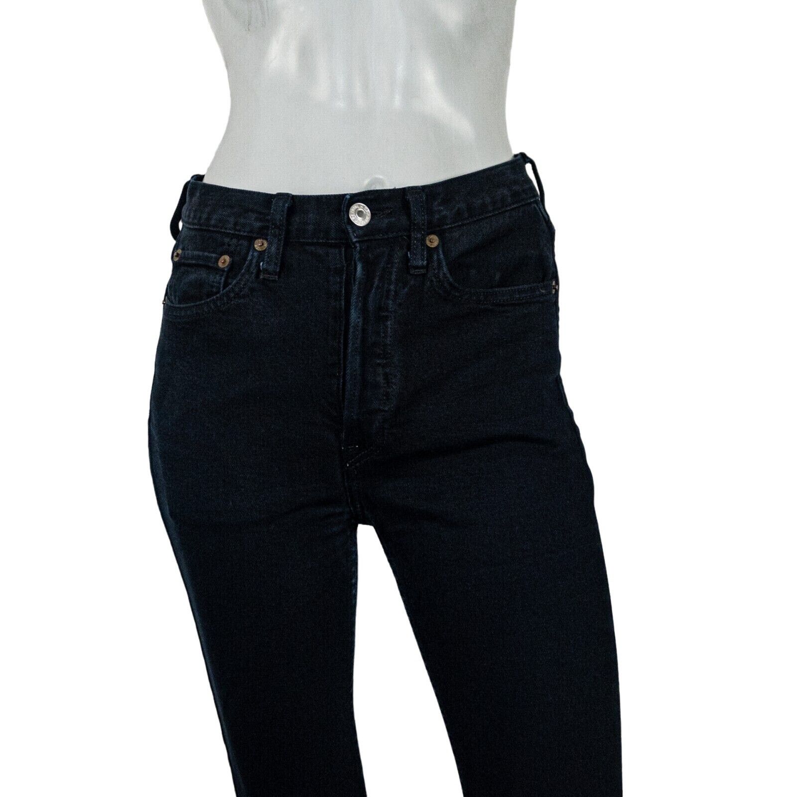 RE/DONE RE/DONE Originals fray crop high rise denim Jeans black/blue Size 25" / US 0 / IT 36 - 7 Thumbnail