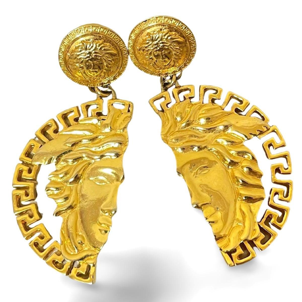 Versace Vintage Gianni Versace Jumbo Medusa dangle earrings Size ONE SIZE - 1 Thumbnail