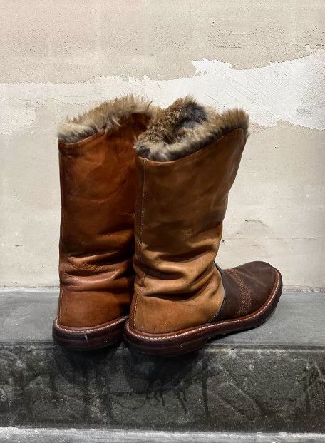 Number (N)ine Number (N)ine 2002AW “George” Era Suede Panel Leather Boots Size US 5.5 / EU 38 - 5 Thumbnail