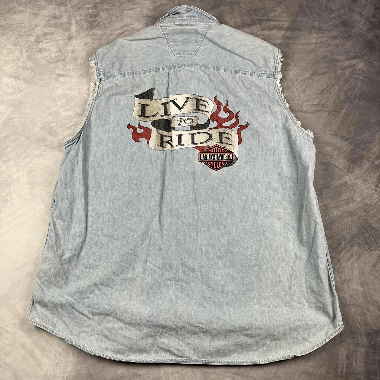 Designer Vintage Harley Davidson vest Size US XXL / EU 58 / 5 - 2 Thumbnail