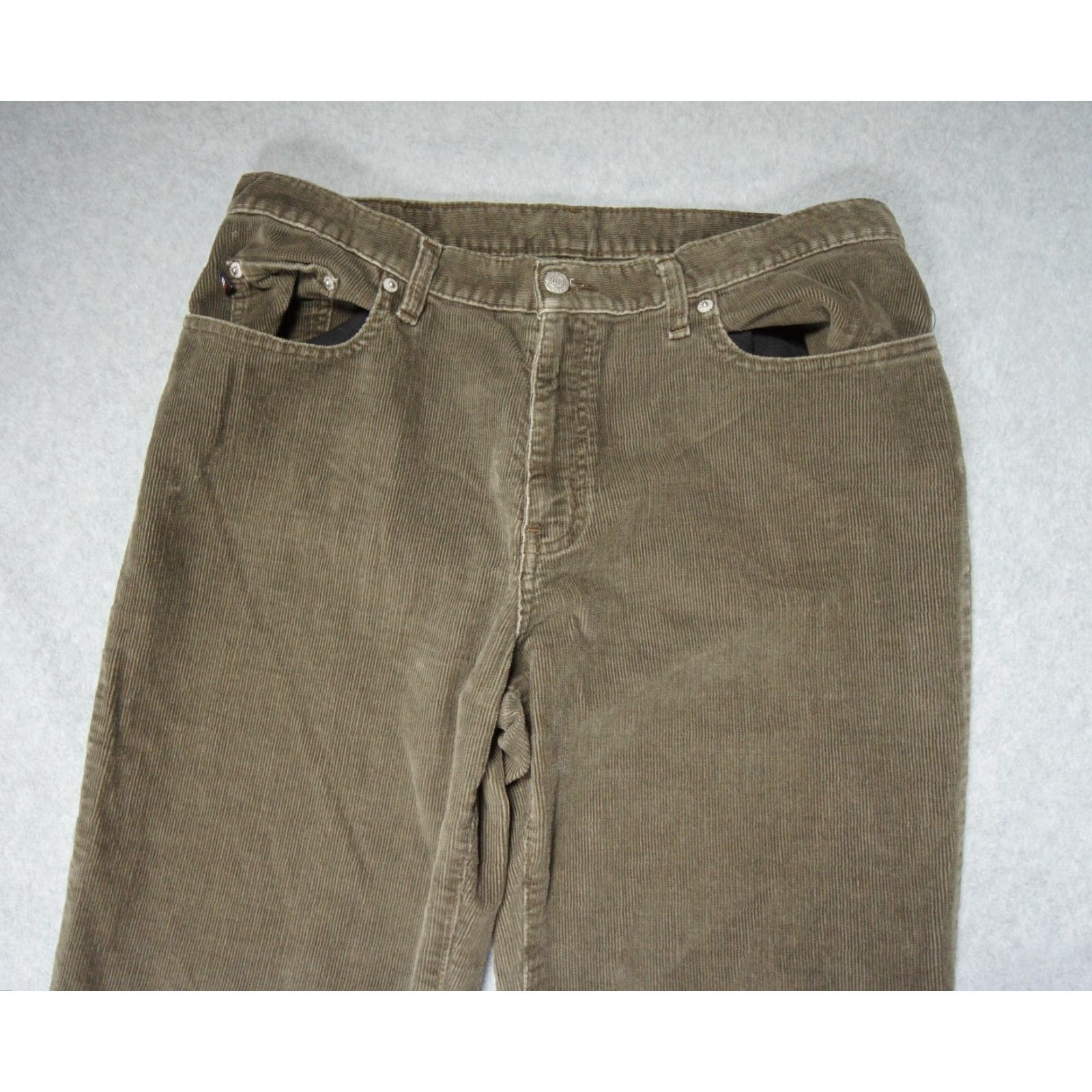 Polo Ralph Lauren VINTAGE Polo Ralph Lauren Pants Womens 12 Green Corduroy Chino Outdoor Stretch Flat Front Regular Size 34" / US 12 / IT 48 - 2 Thumbnail