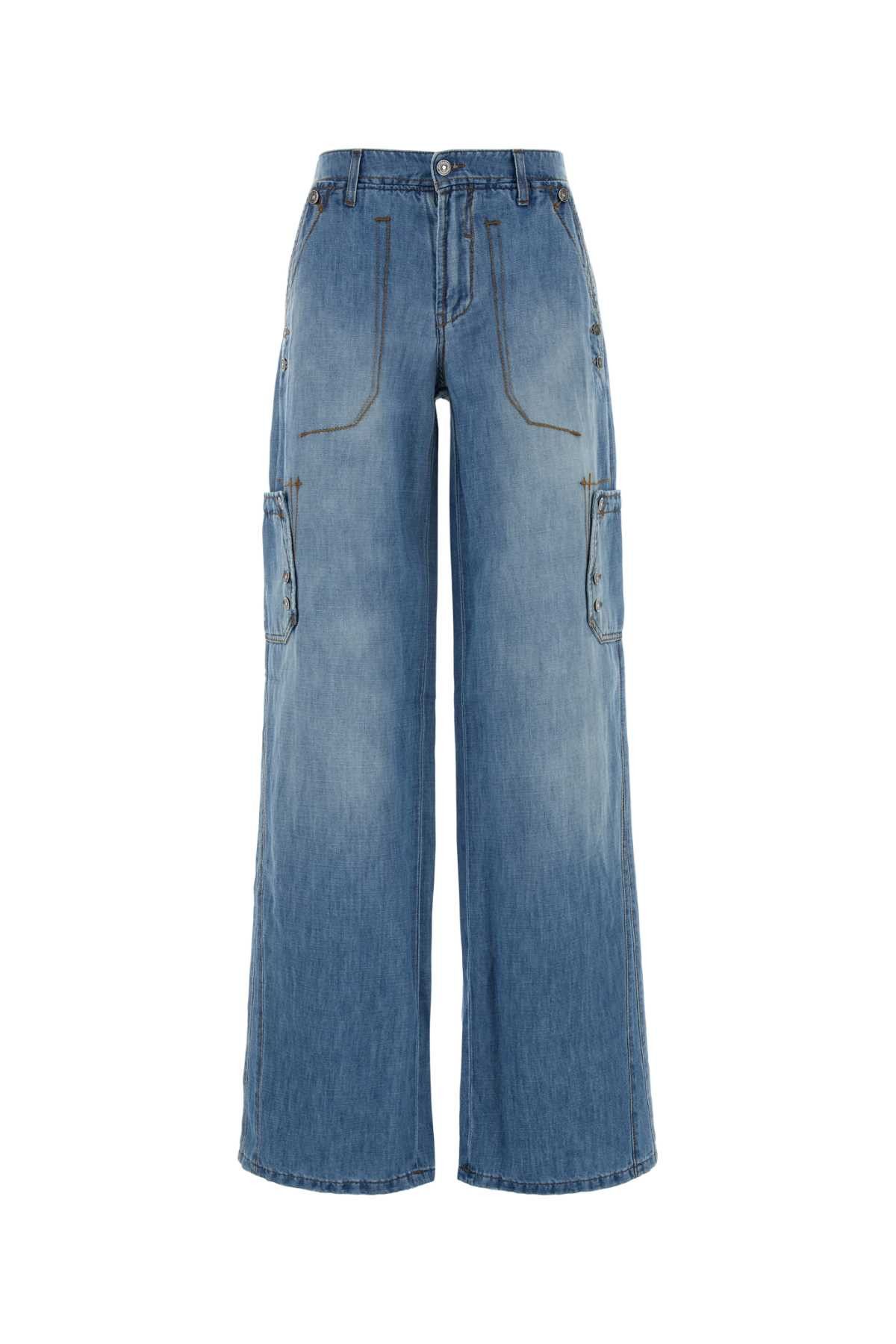 Ermanno Scervino Denim Cargo Jeans Size 25" / US 0 / IT 36 - 1 Thumbnail