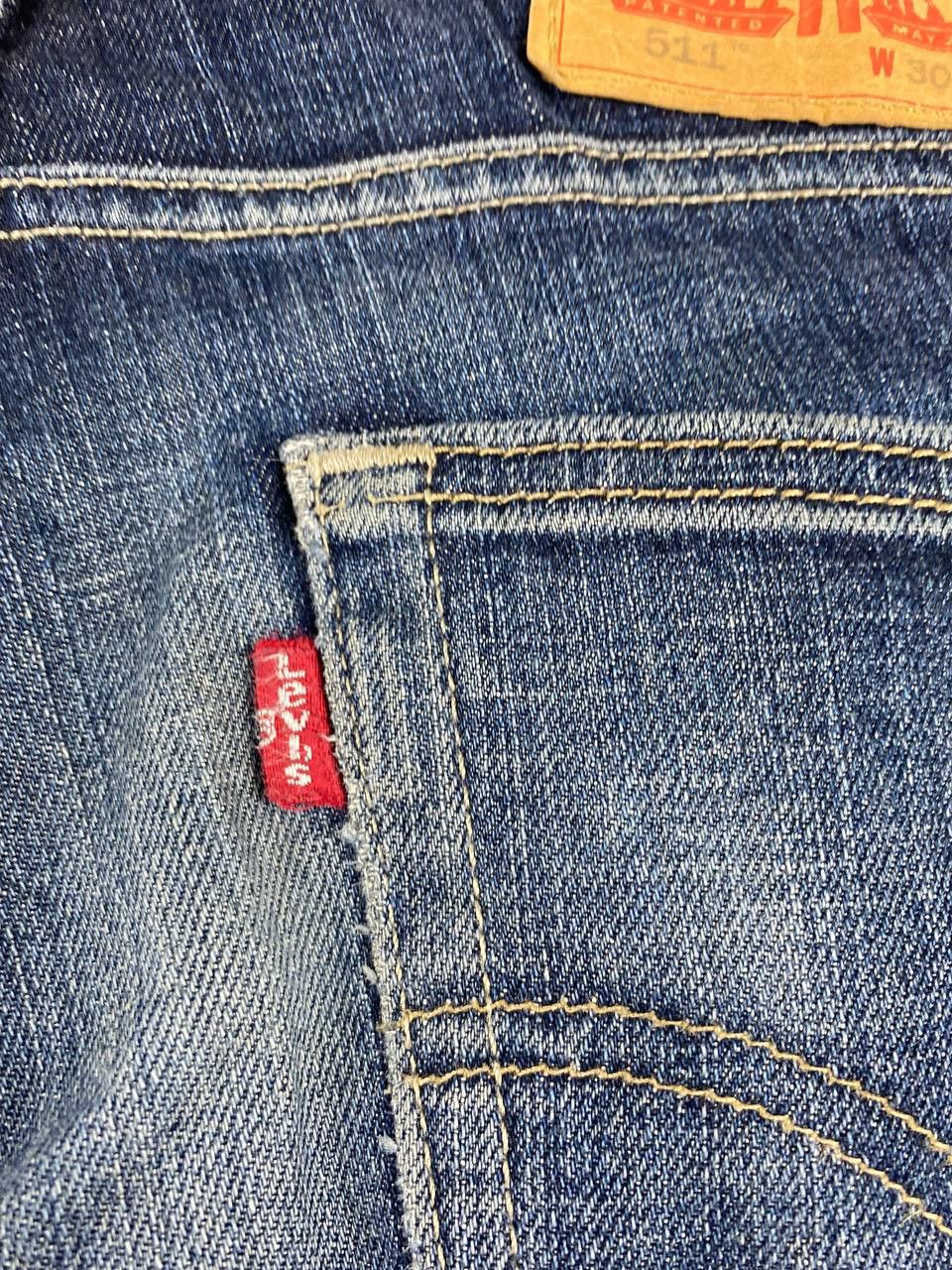 Levi's levis 511 slim distressed denim nice design Size US 31 - 5 Thumbnail