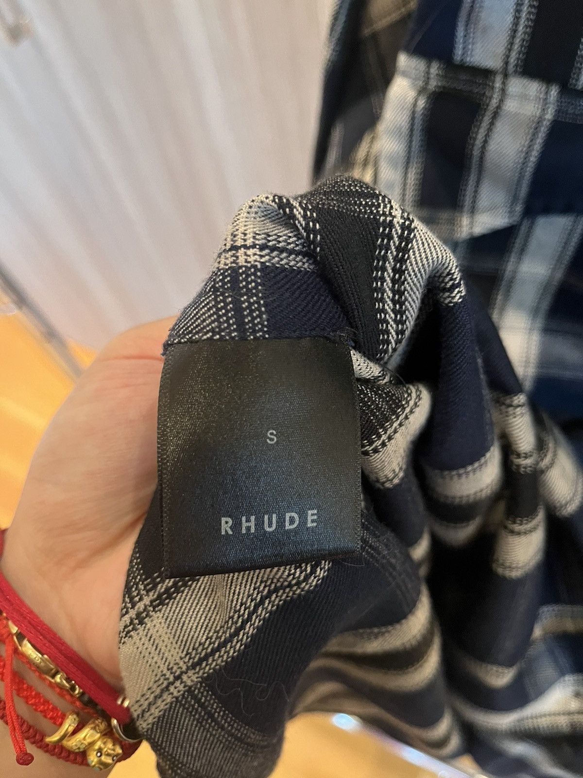 Rhude Rhude Blue Black Boxy Longsleeve Work Shirt Size US S / EU 44-46 / 1 - 5 Thumbnail