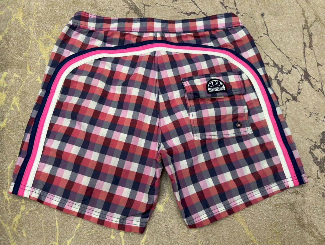 Sundek Tartan Check Sundek 31 Long Beach Swim Trunks Bath Size 31 S Size US 31 - 11 Thumbnail