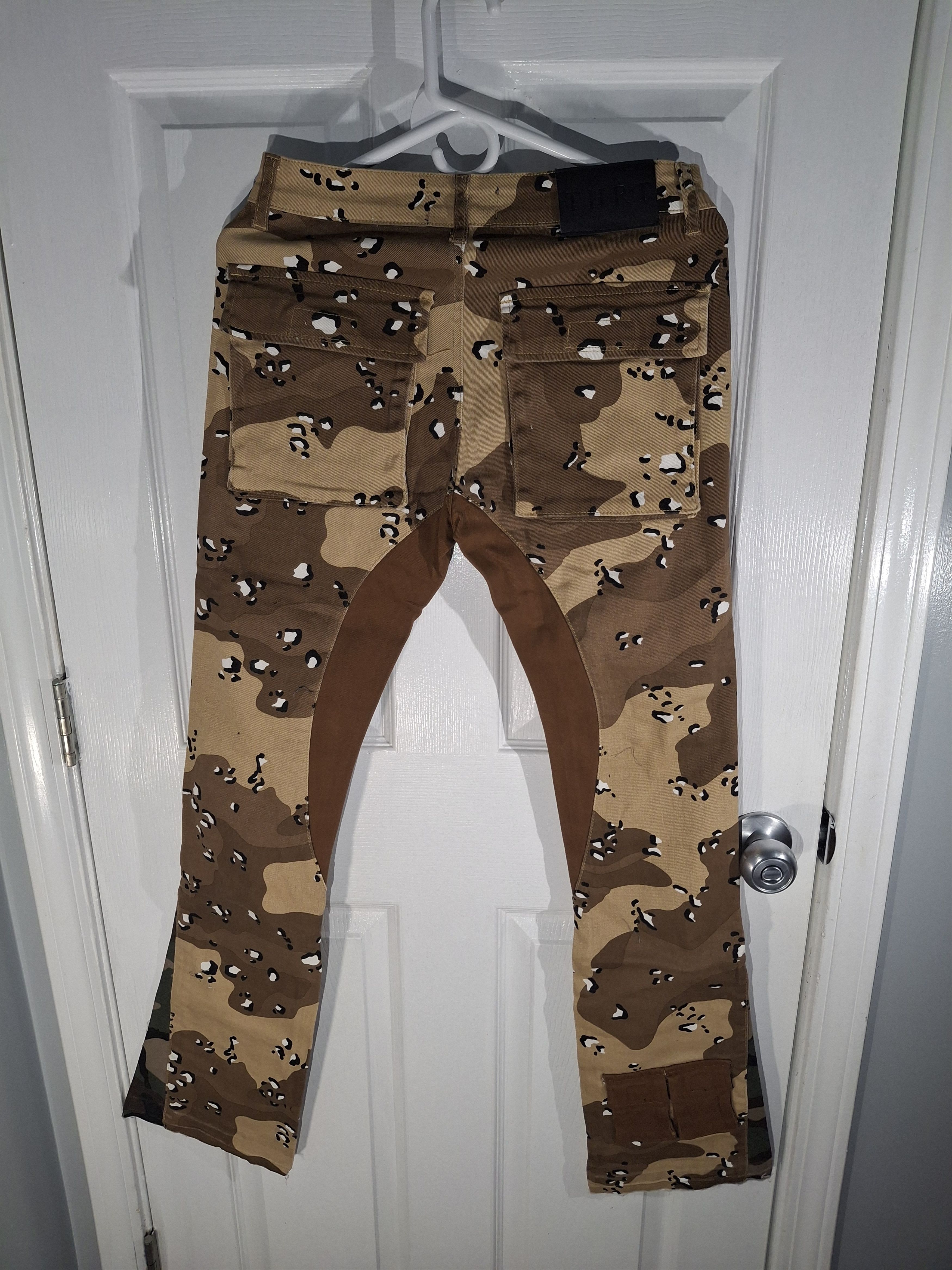 Other THRT Camo Patchwork Stacked Flare Pants Size US 30 / EU 46 - 2 Thumbnail