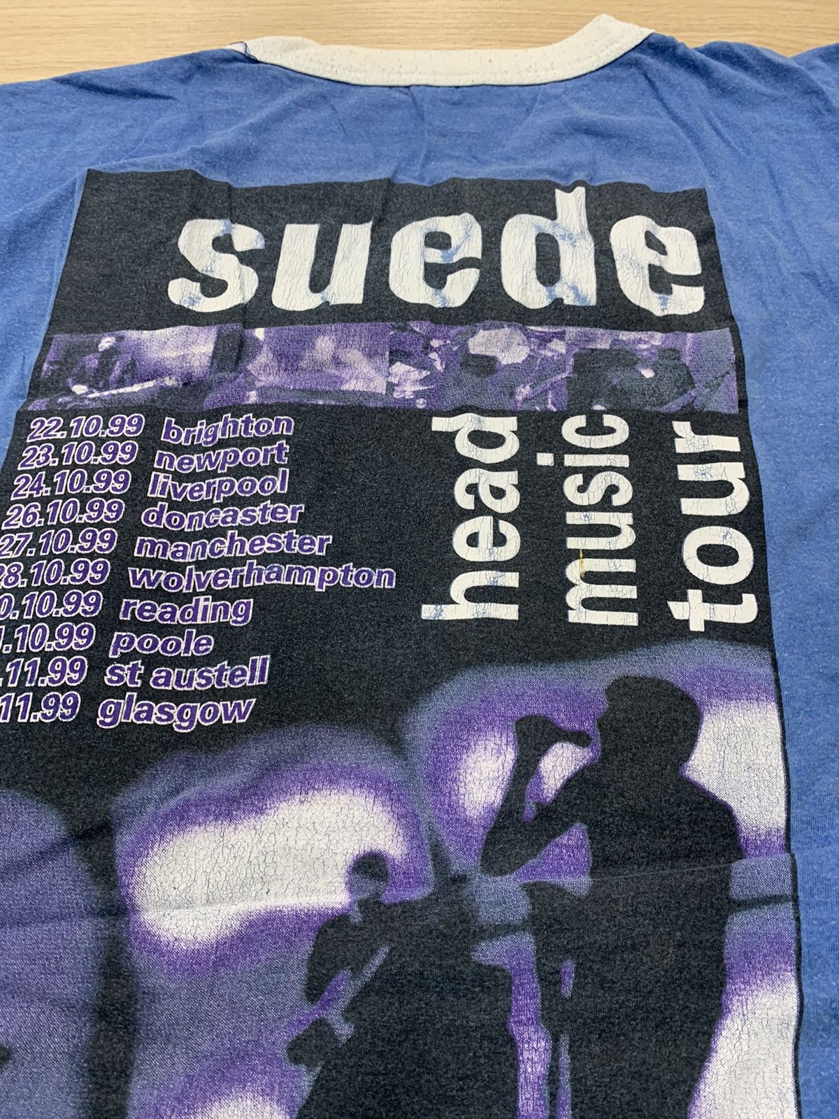 Band Tees × Rap Tees VTG SUEDE TOUR BAND SHIRT DEFTONES MANIC BLUR Size US XL / EU 56 / 4 - 11 Thumbnail