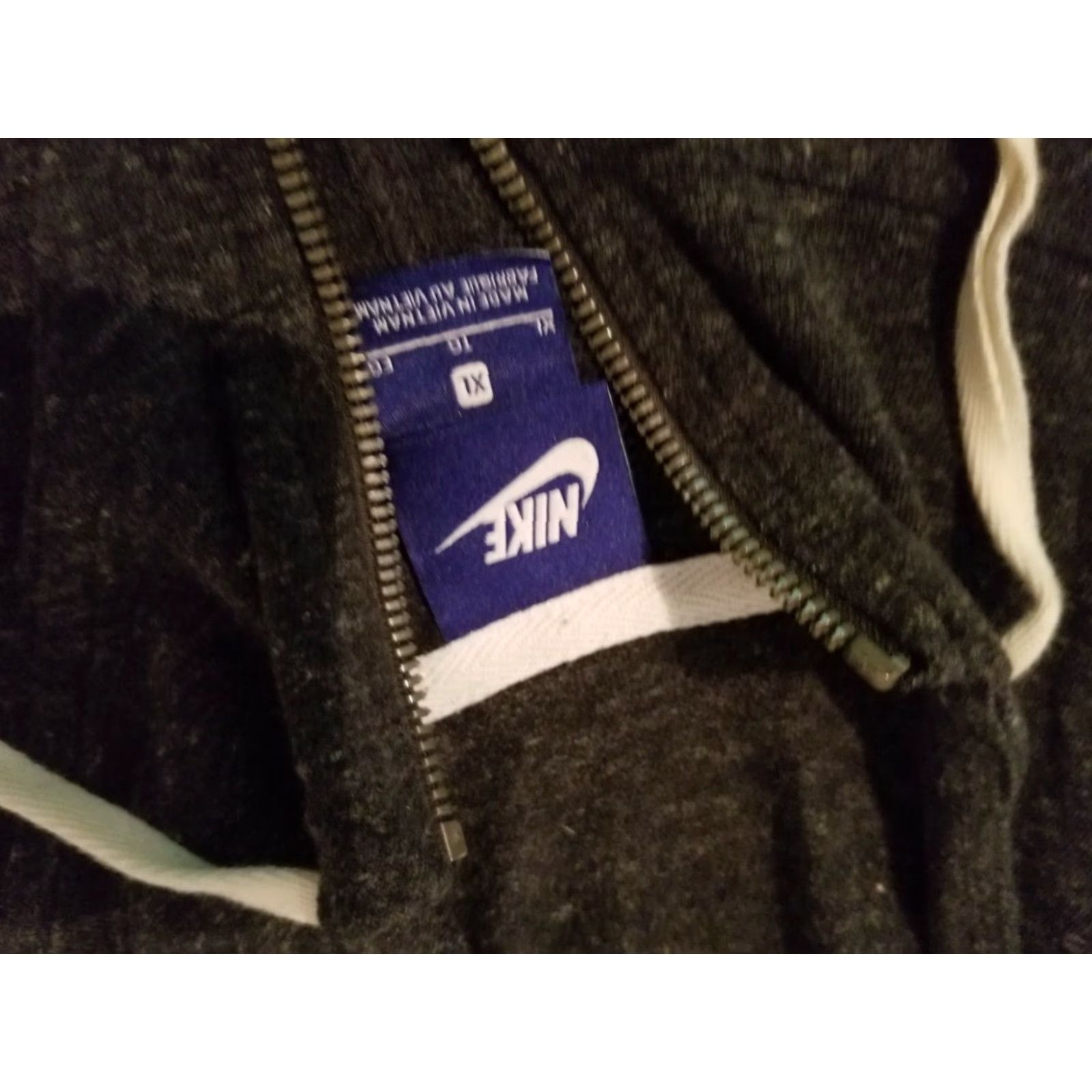 Nike Nike Jacket Womens Athletic Hooded Gray XL Regular Cotton 100% Cotton Activewear Everyday Basic Jacket Women’s Size XL Gray Nike Hooded Jacket Size XL / US 12-14 / IT 48-50 - 3 Thumbnail