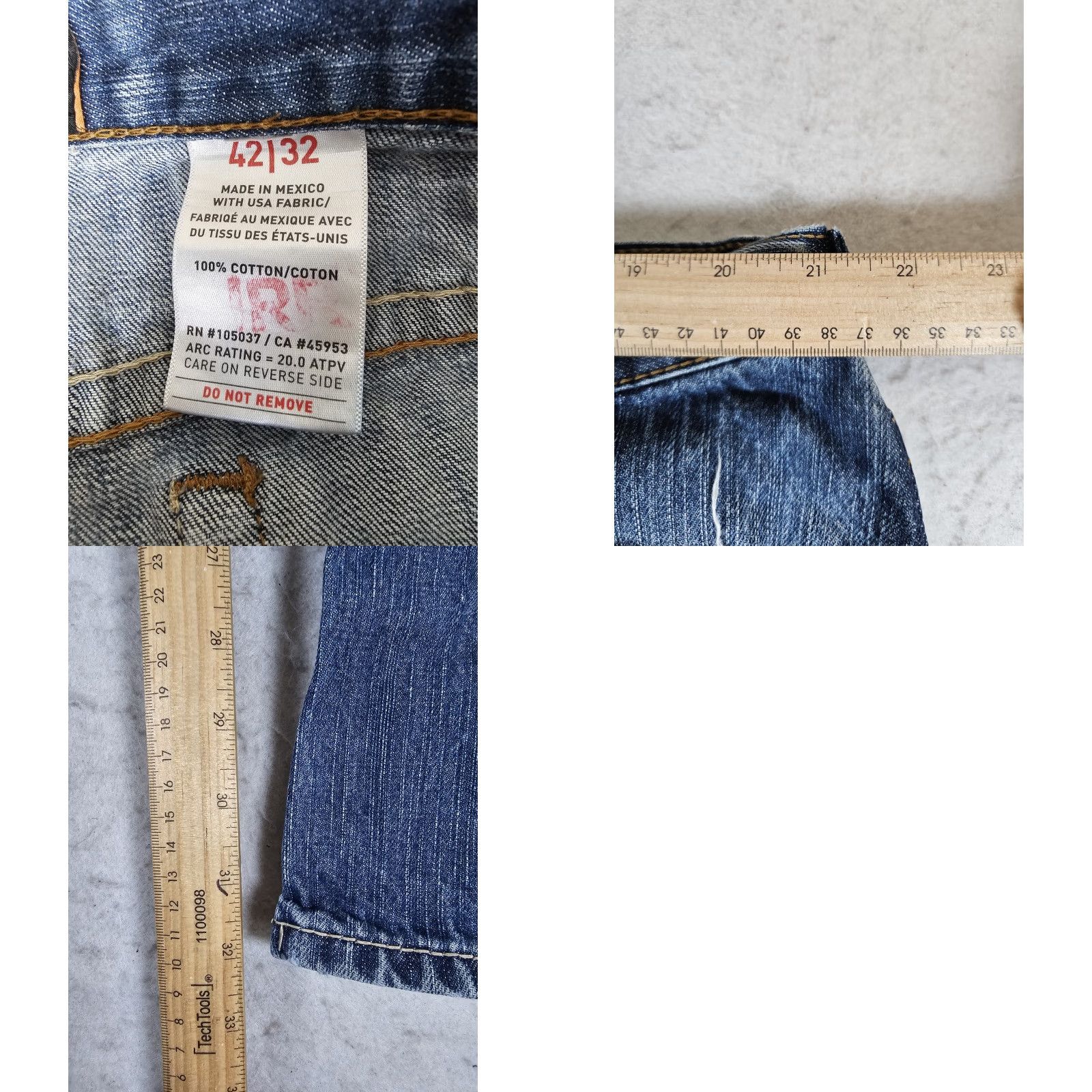 Ariat Ariat FR Fire Resistant M3 Loose Straight Blue Jeans Mens Sz 42x32 CAT2 Workwear Size US 44 / EU 60 - 9 Thumbnail