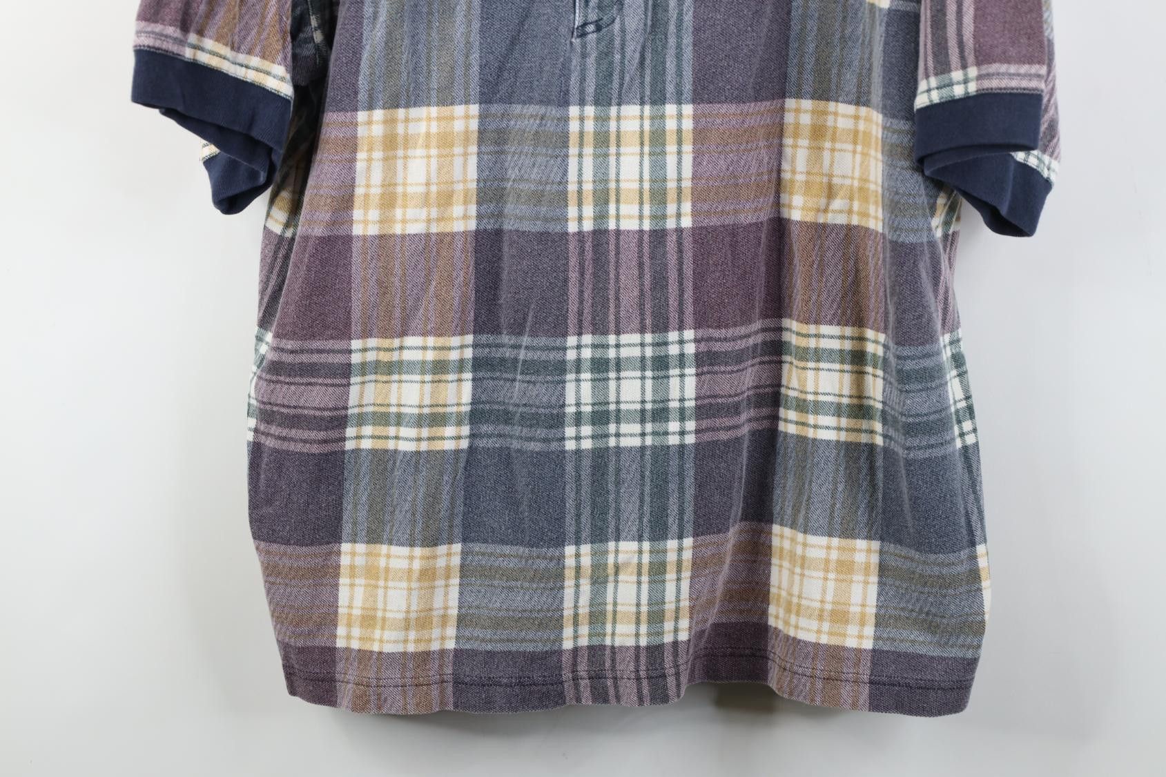 Vintage Vintage 90s Streetwear Knit Golf Polo Shirt Rainbow Plaid Size US XL / EU 56 / 4 - 3 Thumbnail