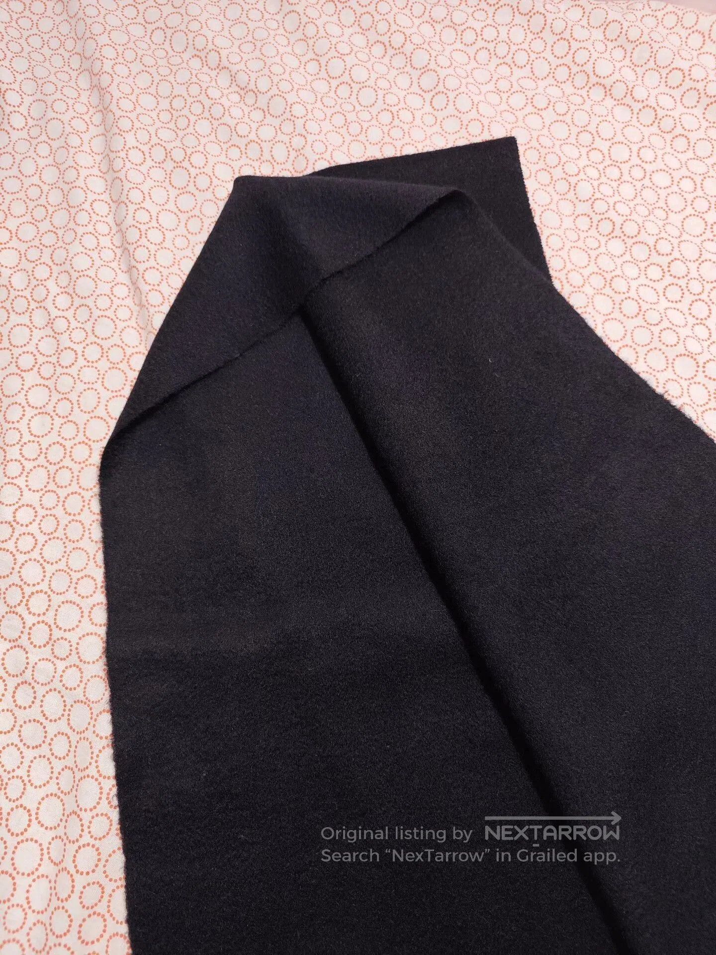 Japanese Brand Black Vicuna Cashmere Blend Scarf. Size ONE SIZE - 4 Thumbnail
