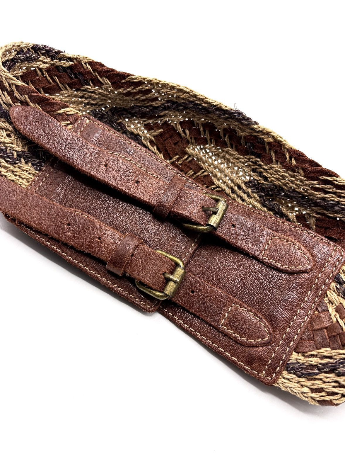 Allsaints AllSaints Spitalfields Woven Double Leather Belt Size ONE SIZE - 12 Thumbnail