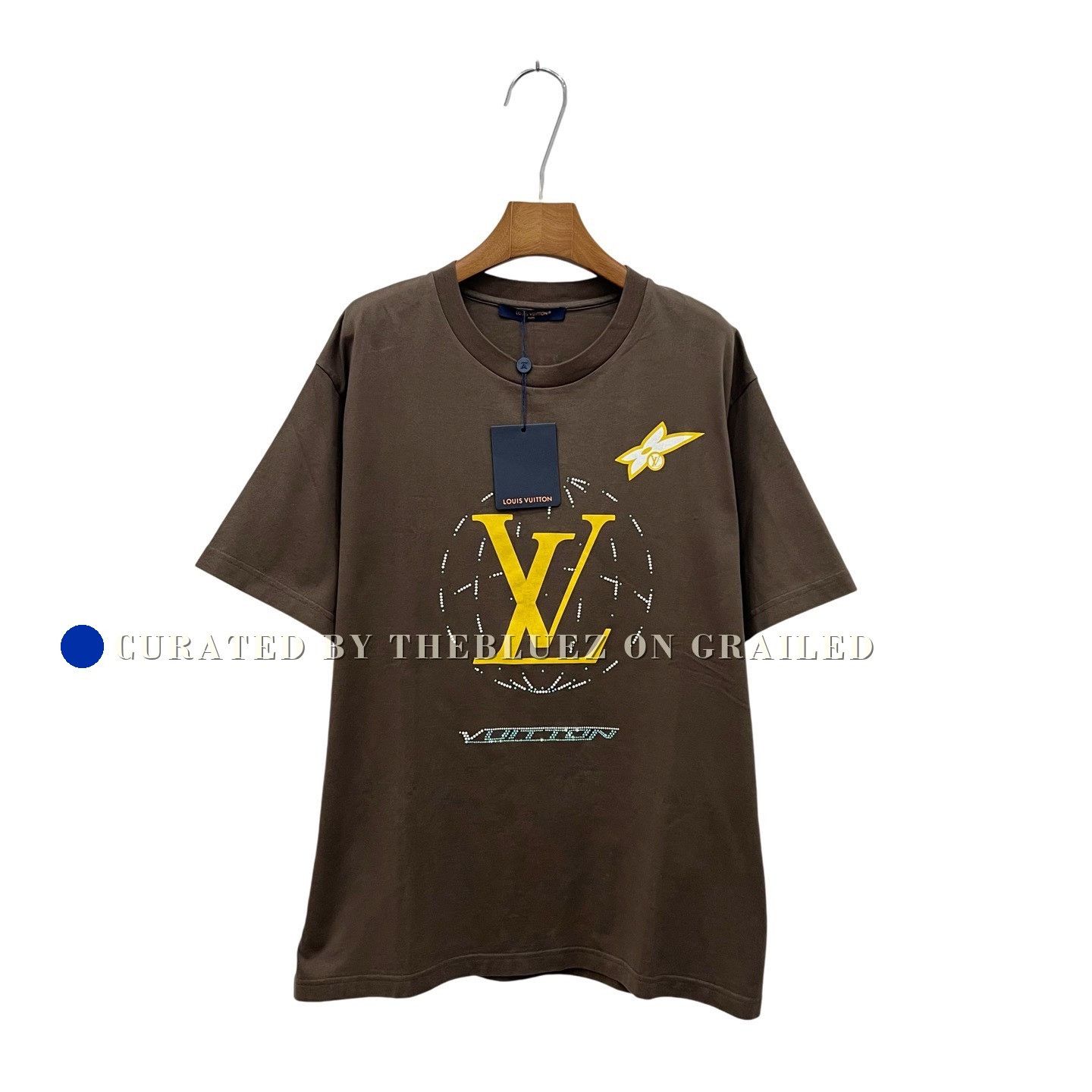 Louis Vuitton Louis Vuitton SS25 Rhinestone Pearl Print Tee Size L / US 10 / IT 46 - 1 Thumbnail