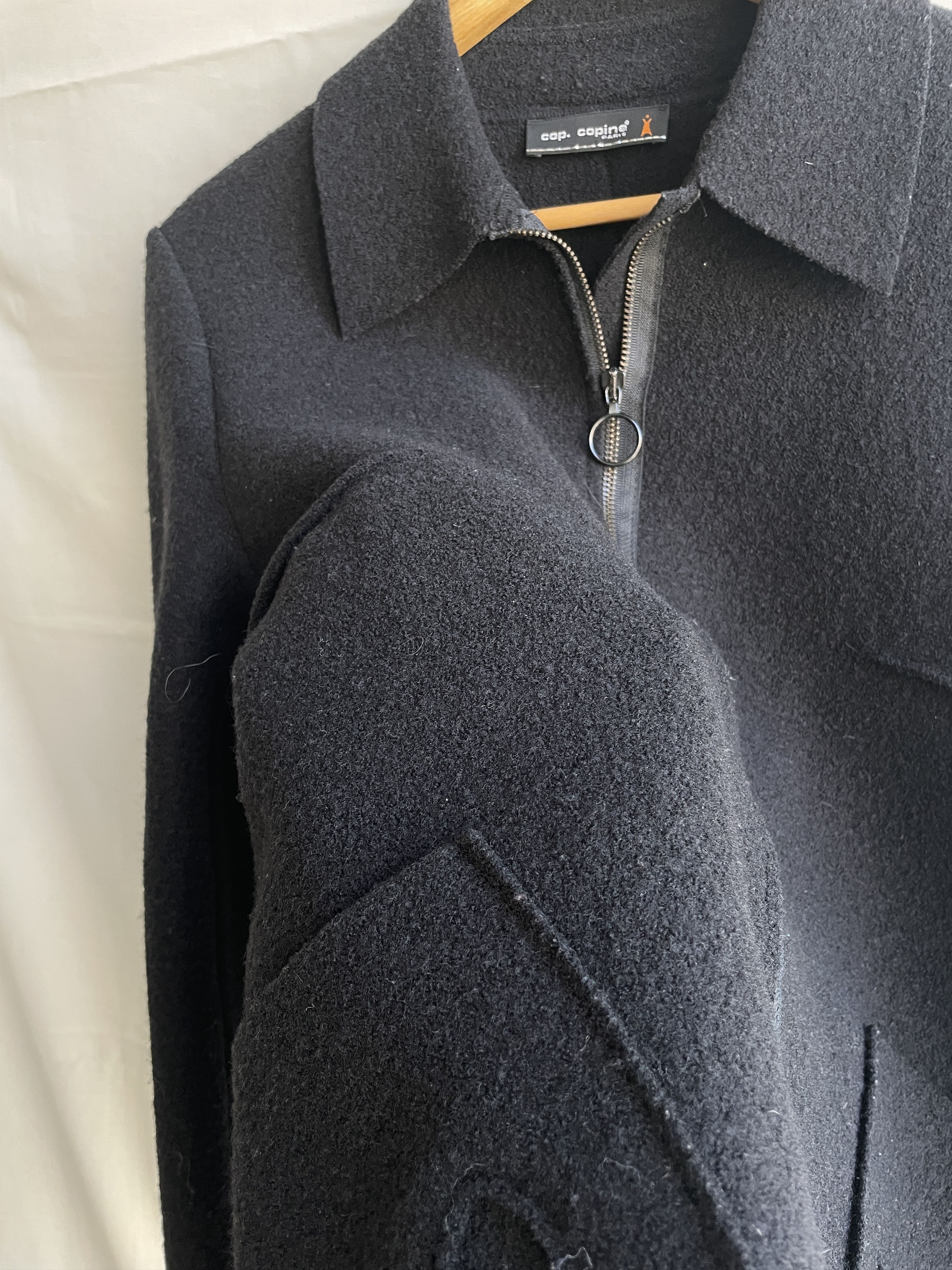Cop Copine Cop Copine Boiled Wool Collared Unlined Jacket Coat Size M / US 6-8 / IT 42-44 - 6 Thumbnail