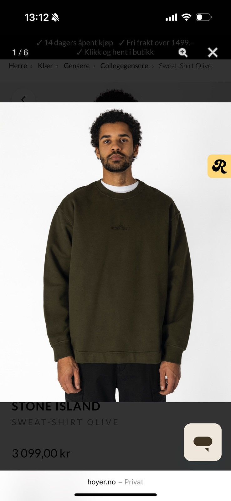 Stone Island Stone Island Embroided Logo Crewneck Size US XL / EU 56 / 4 - 4 Thumbnail