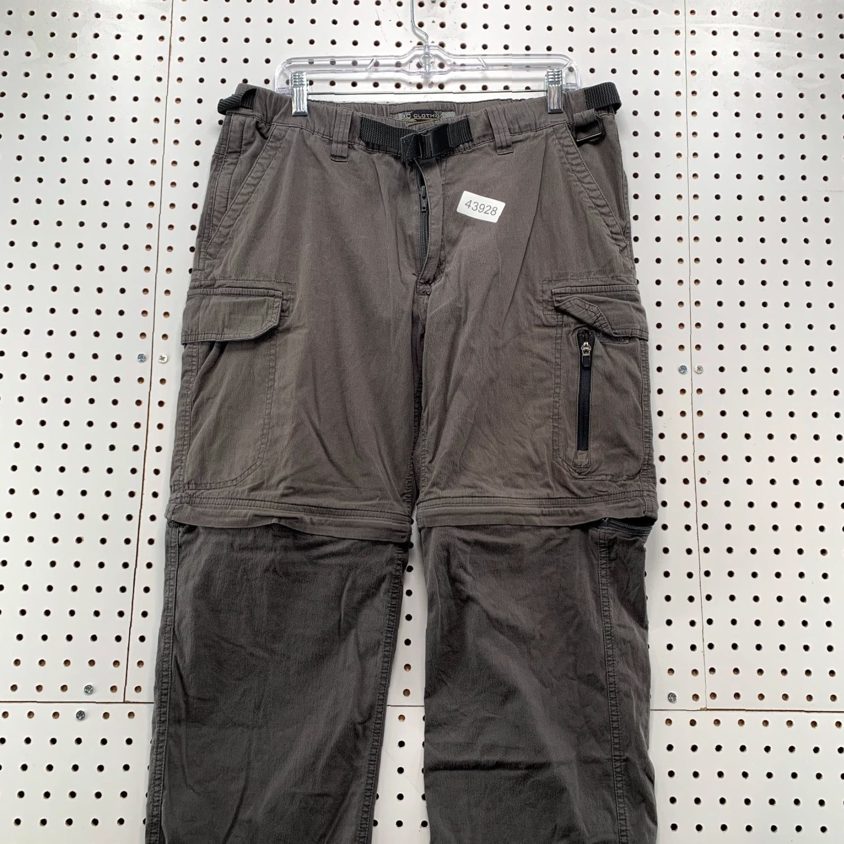Vintage VINTAGE BC Clothing Cargo Pants Mens Large Regular Gray 35x30 Convertible 90s Size US 33 - 2 Thumbnail