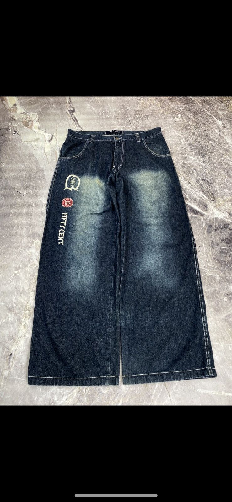 Mens Vintage G-Unit 50 Cent Baggy Oversized Jeans Pants