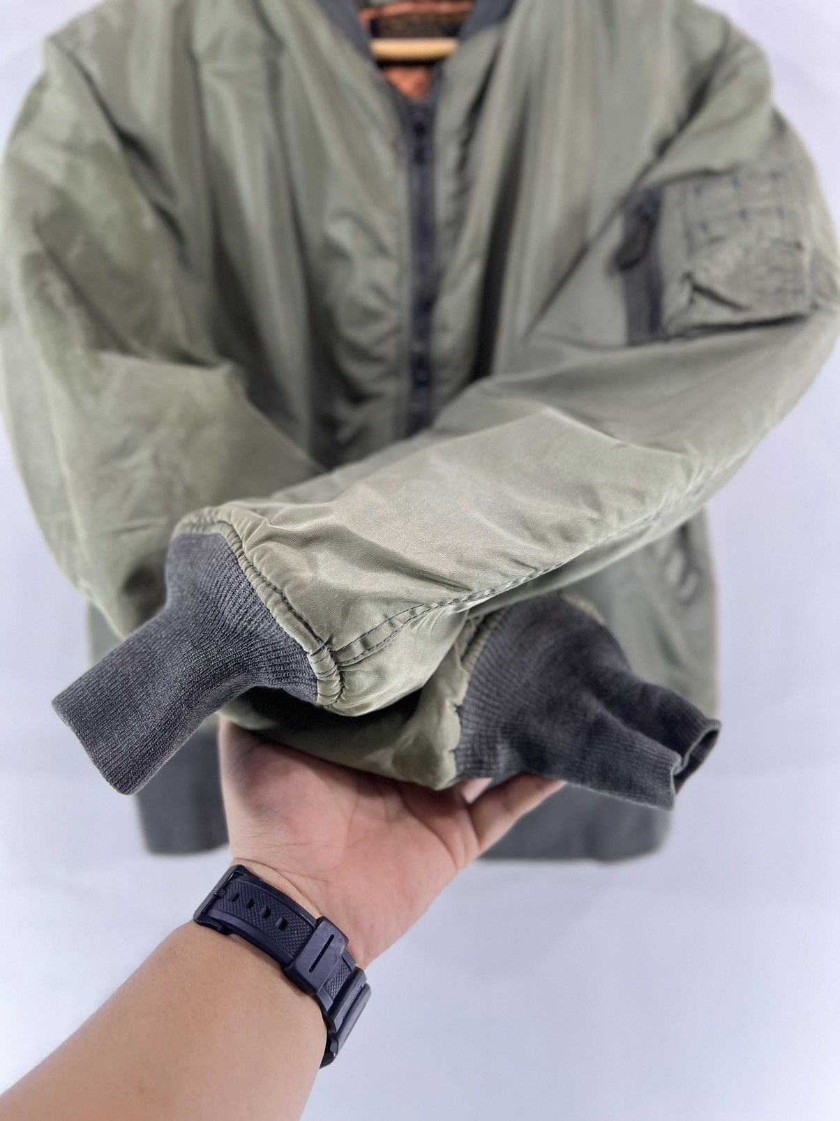 Alpha Industries Vintage Scovill 60's Hope Mfg Faded Bomber Jacket Size US M / EU 48-50 / 2 - 7 Thumbnail
