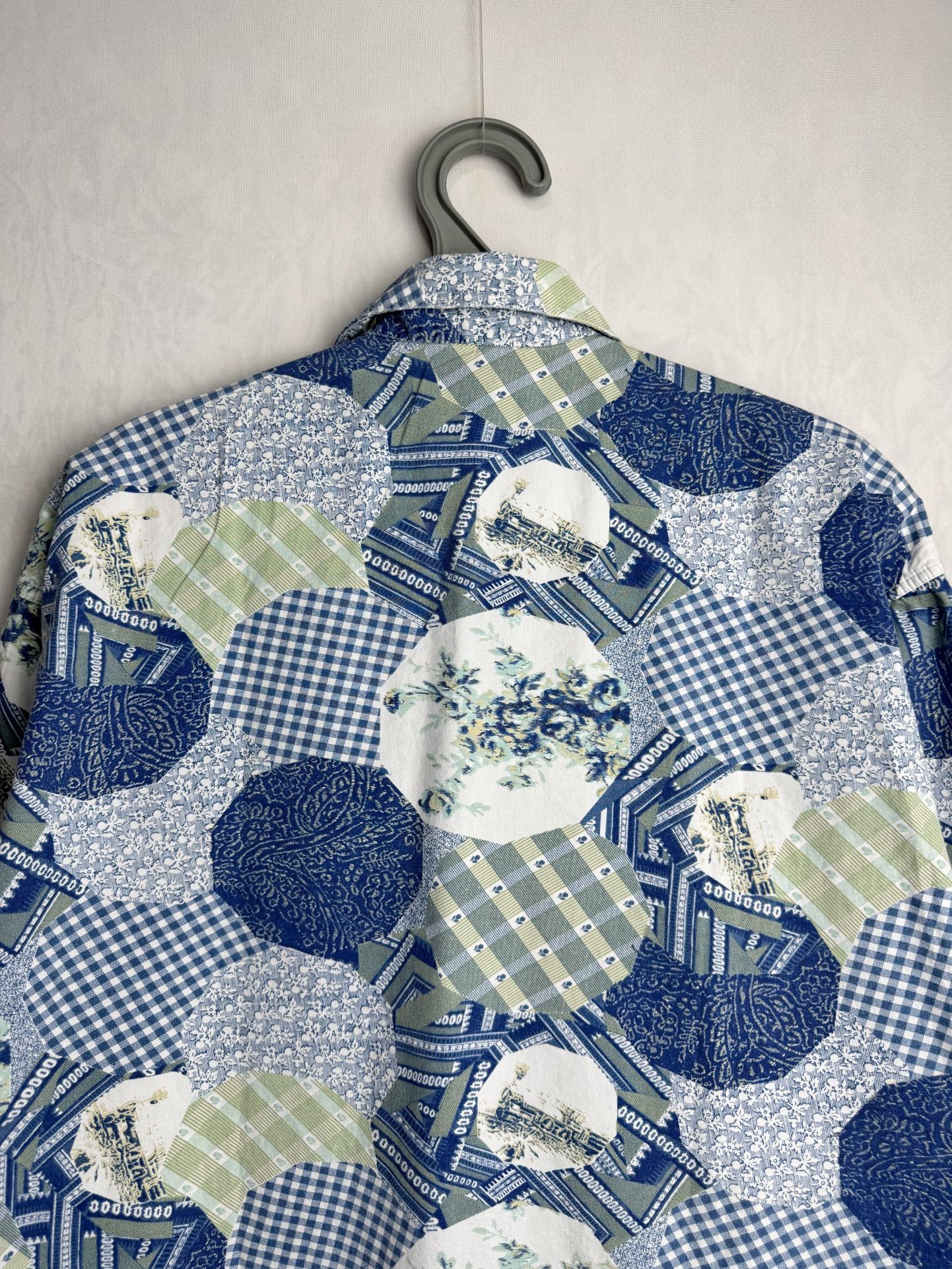 Other × Vintage A CAUSE des GARÇONS men’s patchwork print button up shirt Size US L / EU 52-54 / 3 - 9 Thumbnail
