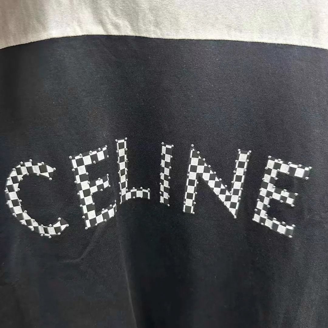 Celine Celine Black White Checkered Logo SS Tee XXL New With Tags Size XXL / US 16-18 / IT 52-54 - 3 Thumbnail